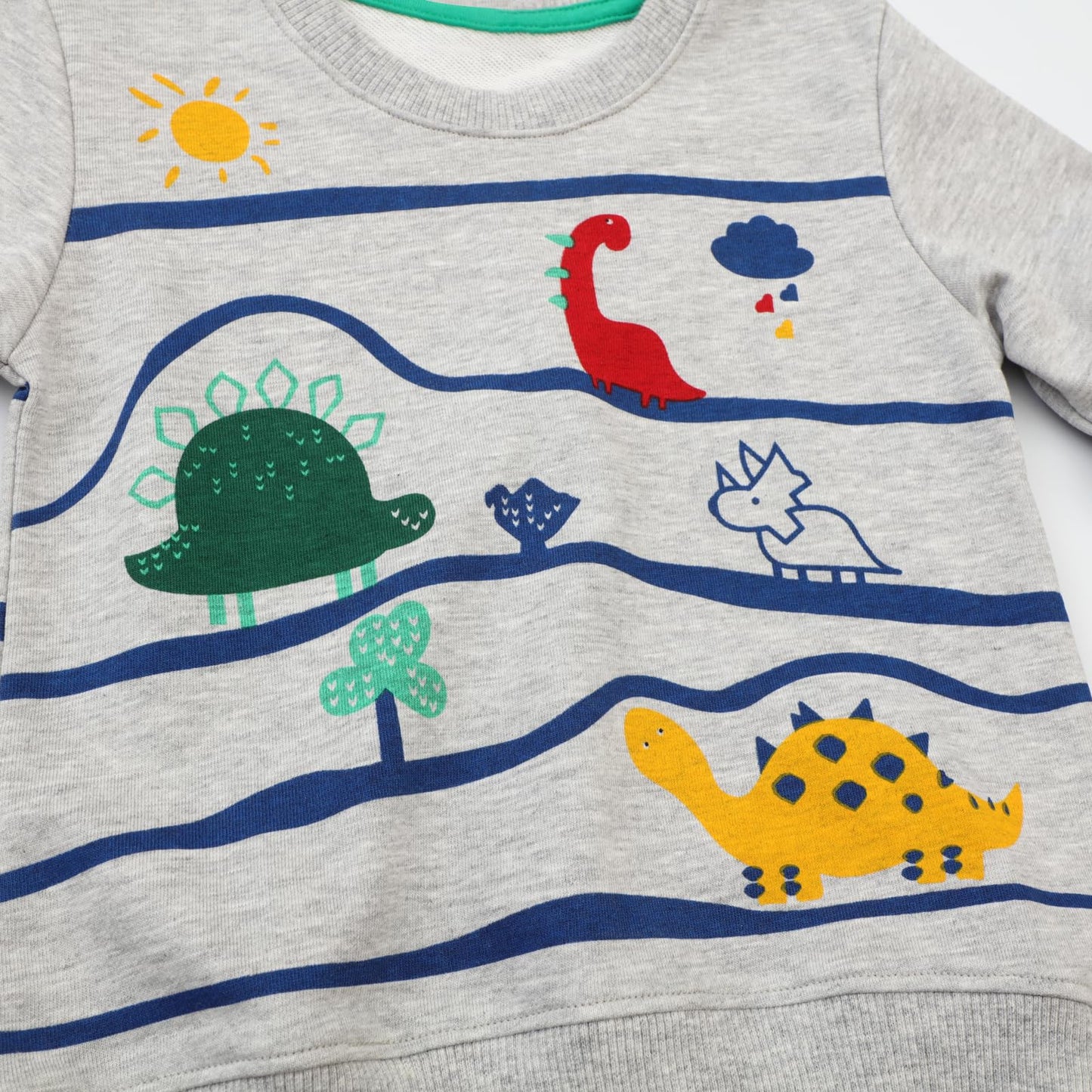 Dinopjs Children's Boys Pullover Sweatshirt Cute Long Sleeve Cotton Dinosaur Cartoon Jurassic Planets Digger Crane Dump Truck Tractor Winter & Spring Christmas Warm Tops 2-7 Years
