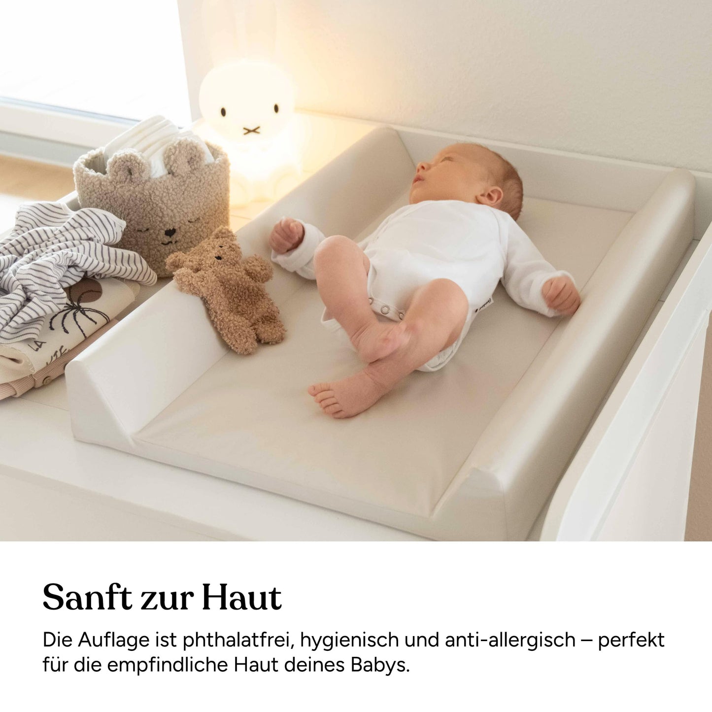 Ehrenkind® Washable Changing Mat – Hygienic, Safe and Versatile in Rose Pink – Changing Mat 72 x 85 cm – Changing Mat, Washable Table Changing Mat