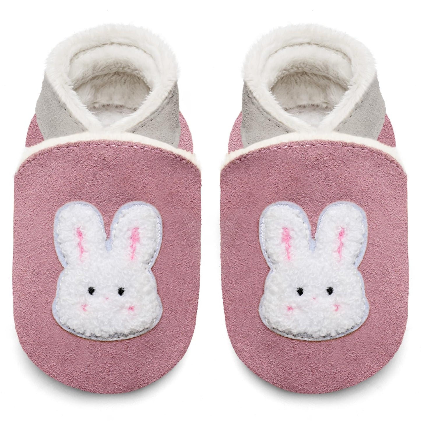 IceUnicorn Baby's Crawling Shoes, Winter First Walking Shoes, Baby Lined Leather Shoes, Soft Leather, Suede Soles, Leather Slippers