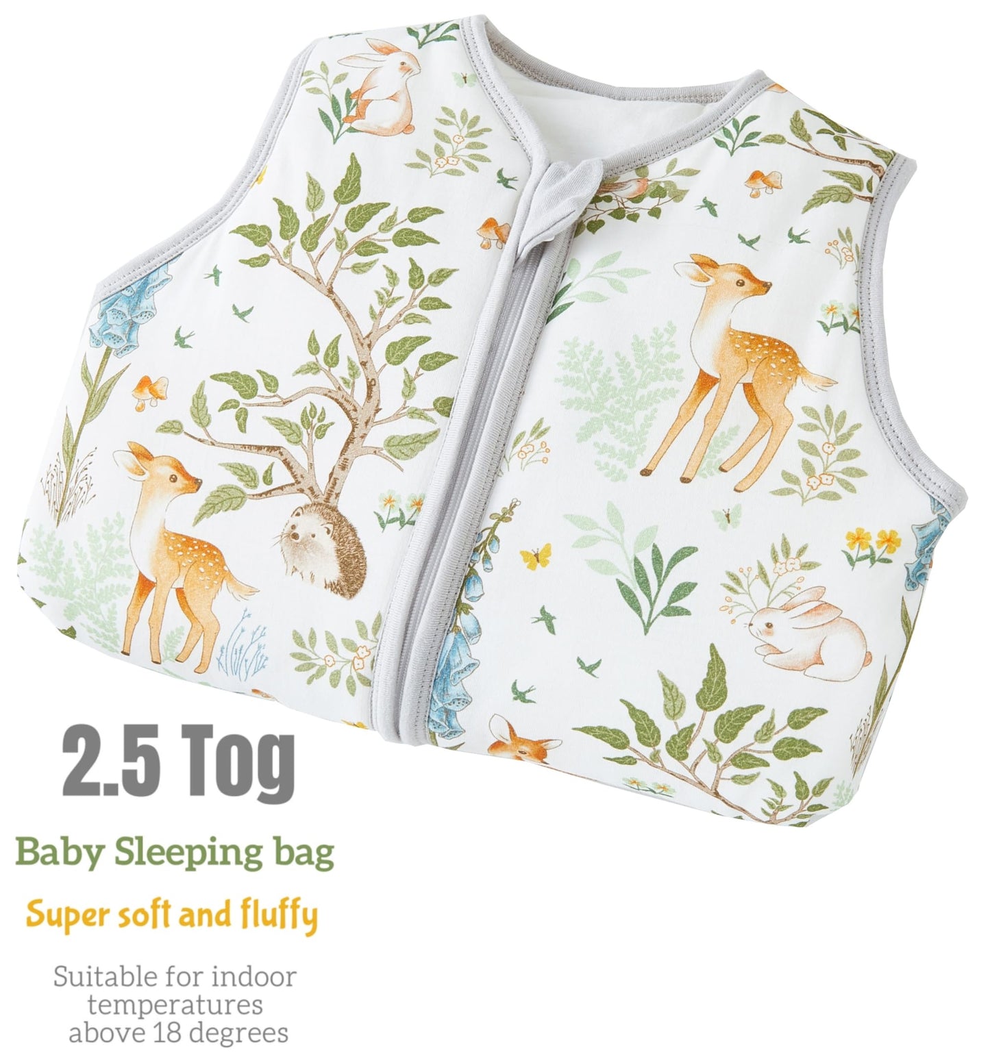 Chilsuessy Baby Sleeping Bag with Legs, 2.5 Tog All-Season Sleeping Bag (CPC Certification) for Infants, Children, Dinosaur Park, 80 cm, Baby Height 90–100 cm