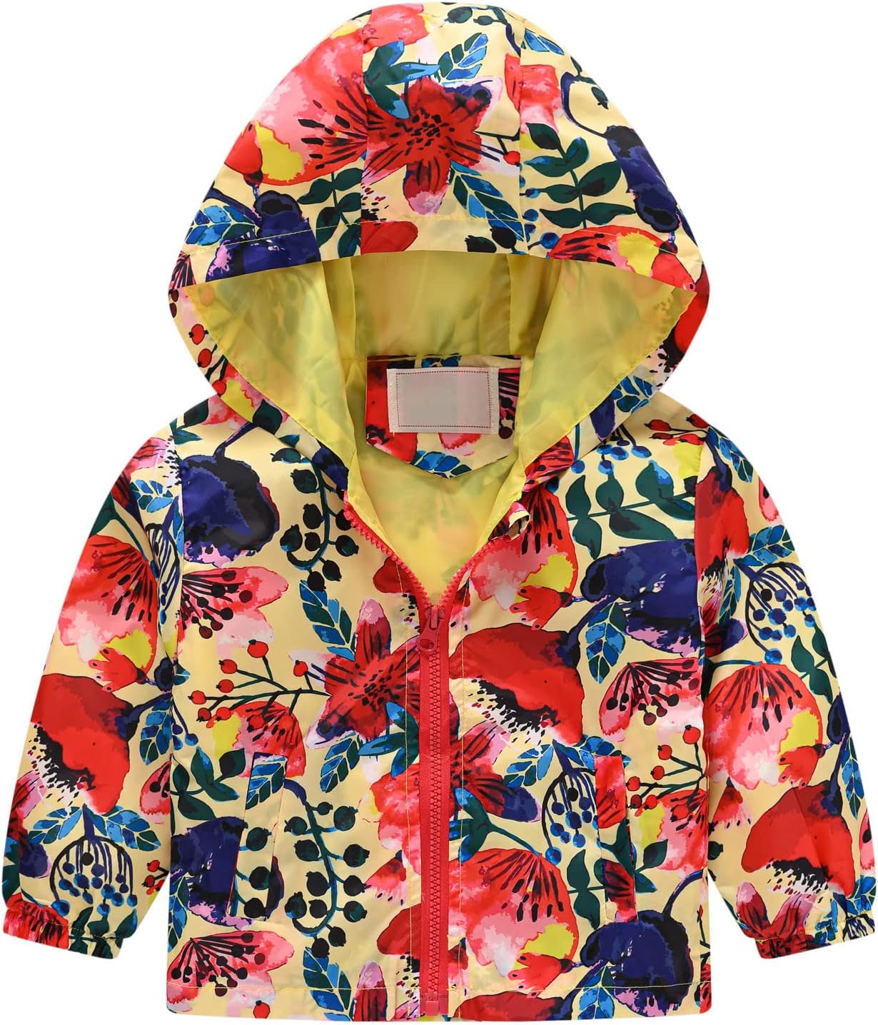KQIVAM Children's Rain Jacket Transition Jacket Waterproof Outdoor Jacket Windproof with Hood Waterproof Jacket for Children Unisex Rainwear for Girls and Boys
