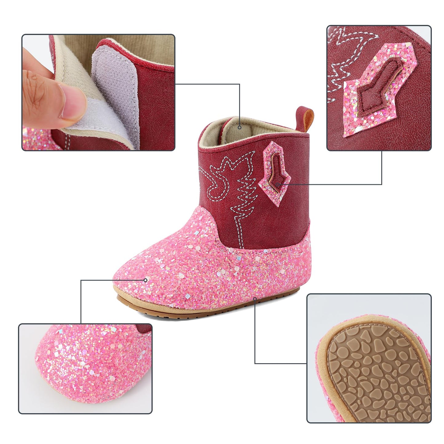 LACOFIA Baby Boys Girls Winter Boots Non-Slip Baby Winter First Walking Shoes Wellington Boots, Aa