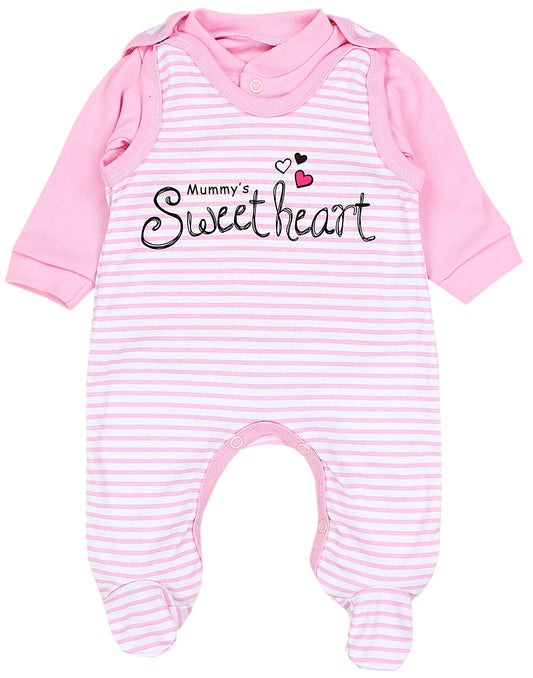 TupTam Baby Unisex Strampler Set mit bedrucktem Spruch, 2er-Pack