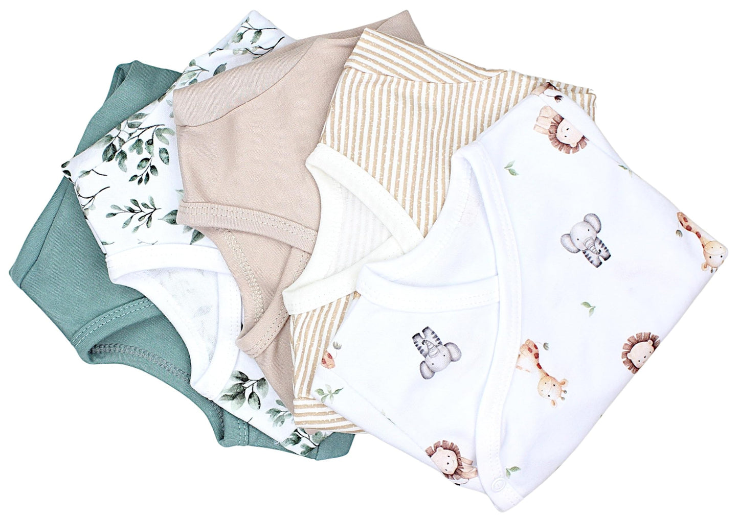 TupTam Baby Jungen Langarm Wickelshirt Baumwolle 5er Set