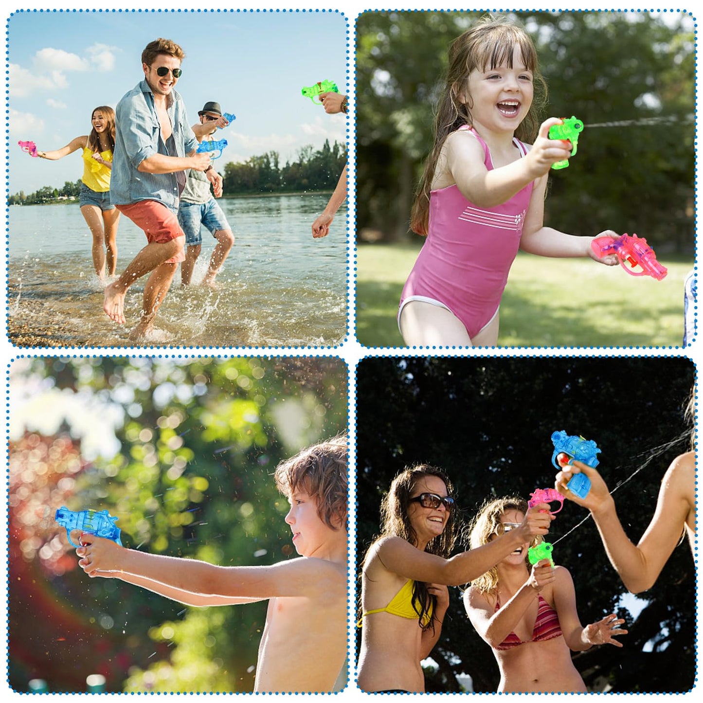 DERAYEE 12 Stück wasserpistole klein,Wasserspritzpistolen,Spritzpistole,Mini Wasserpistolen,Sommer Spielzeug Garten Pool Party Mitgebsel für Kinder