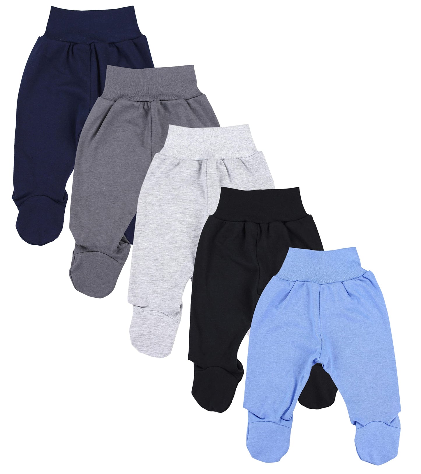 TupTam Baby Unisex Hose mit Fuß Bunte 5er Pack