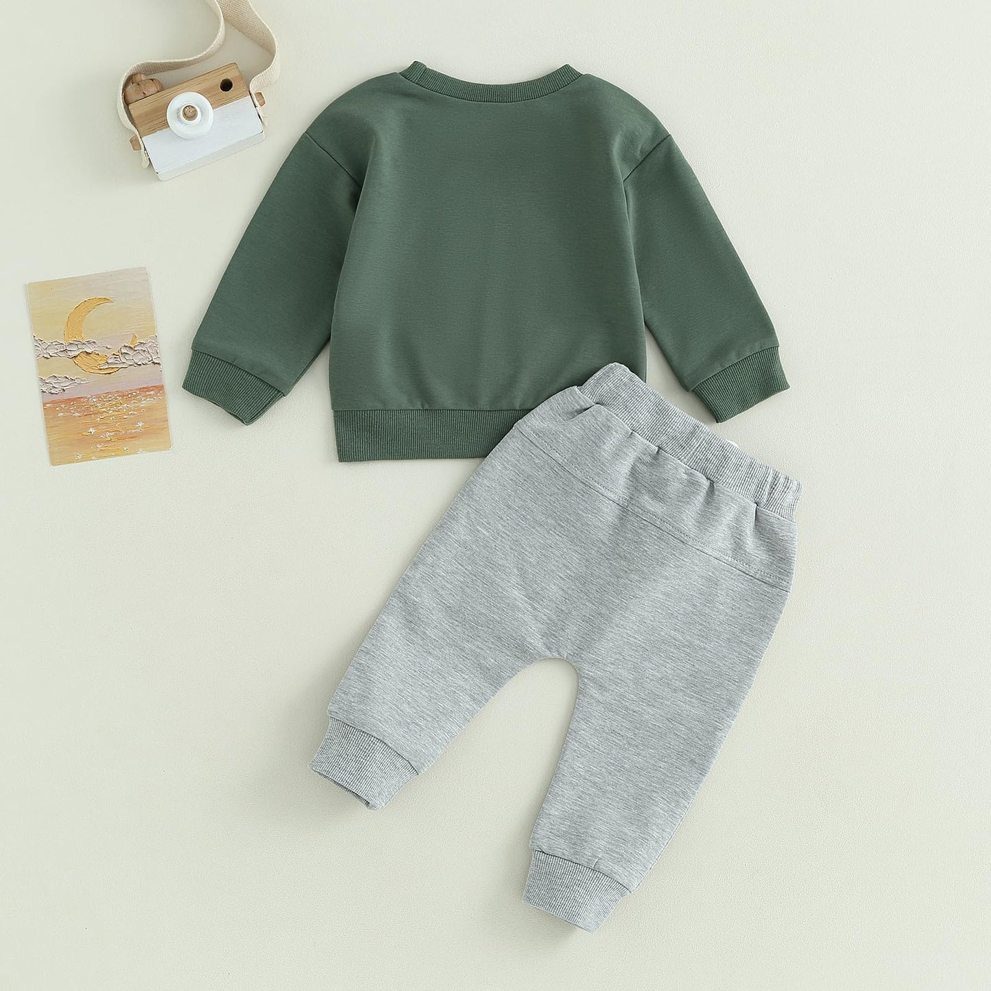 Geagodelia Baby Boys Clothing Outfit Baby Clothing Set Long Sleeve Sweatshirt + Trousers Newborn Soft Baby Set Mama's Boy 2-Piece
