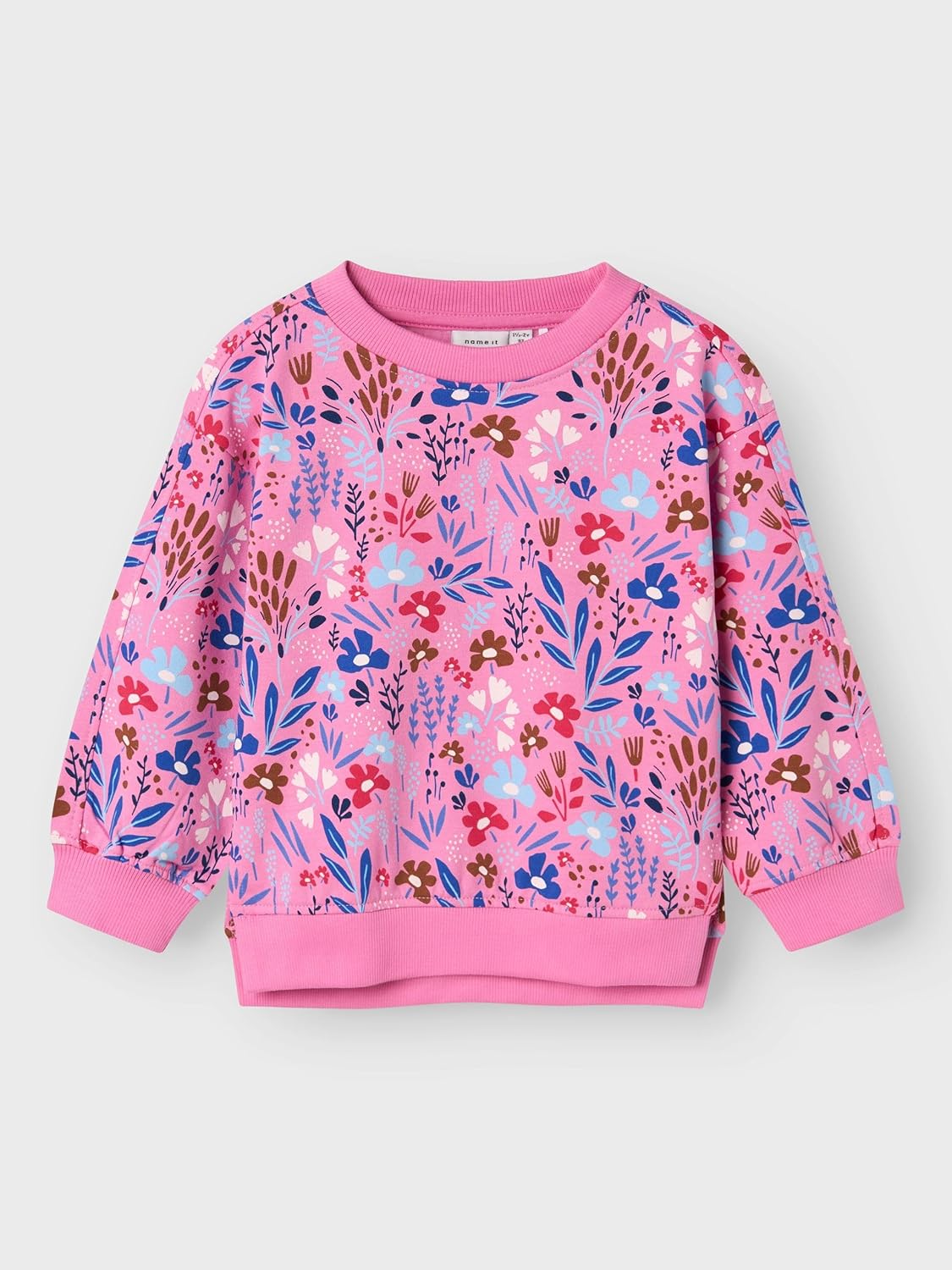 NAME IT Girls' Nmfnirana LS Loose Sweat Pb Sweatshirt