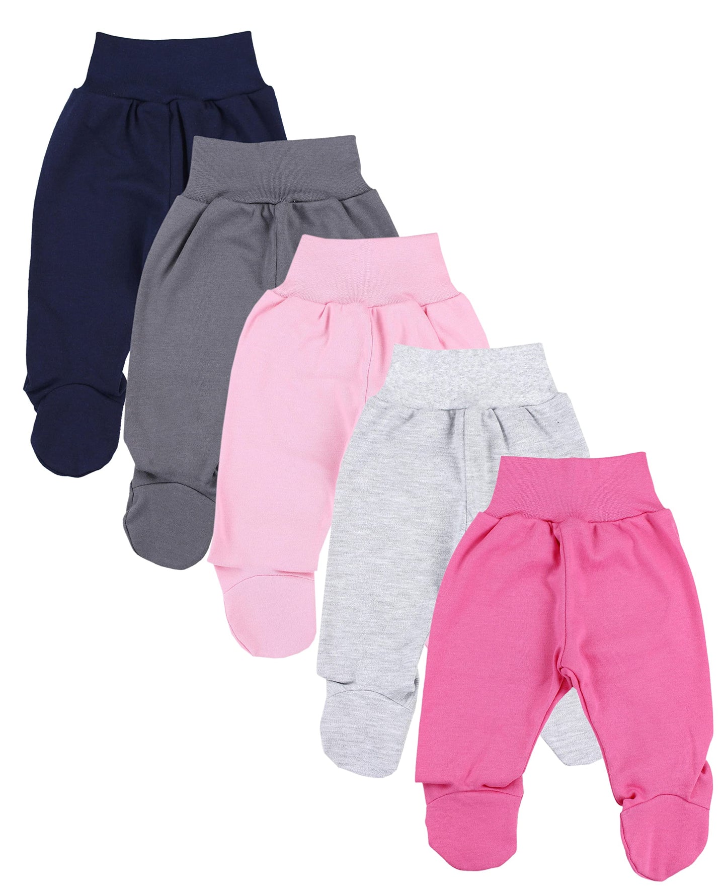 TupTam Baby Unisex Hose mit Fuß Bunte 5er Pack