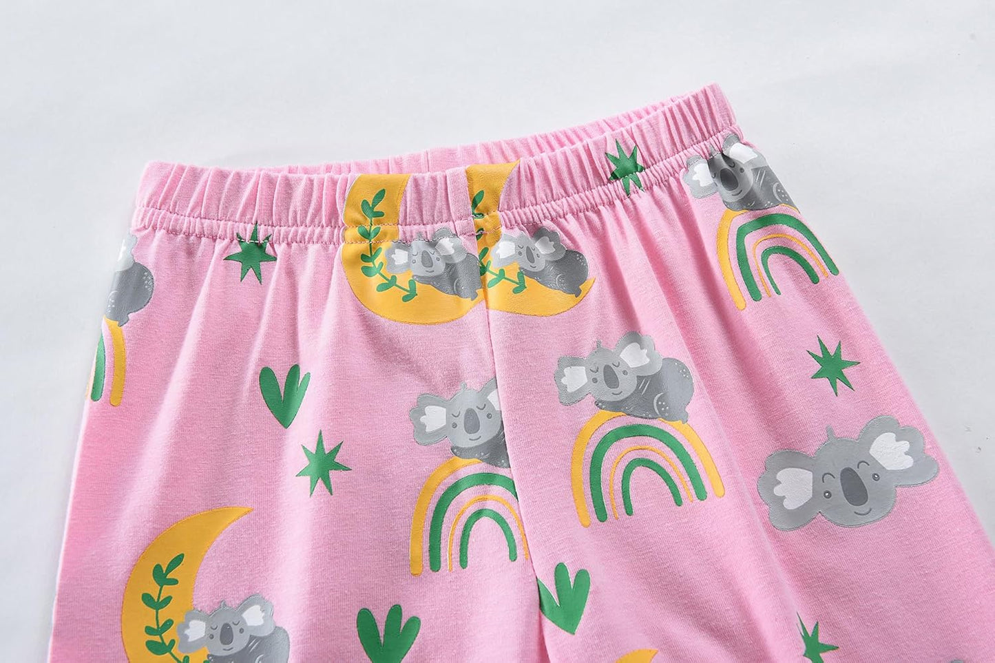 EULLA Mädchen Schlafanzug Kinder Kurz Einhorn Dino Katze Prinzessin Hase Pyjama Set Sommer Kleidung Zweiteiliger Nachtwäsche Baumwolle 92 98 104 110 116 122