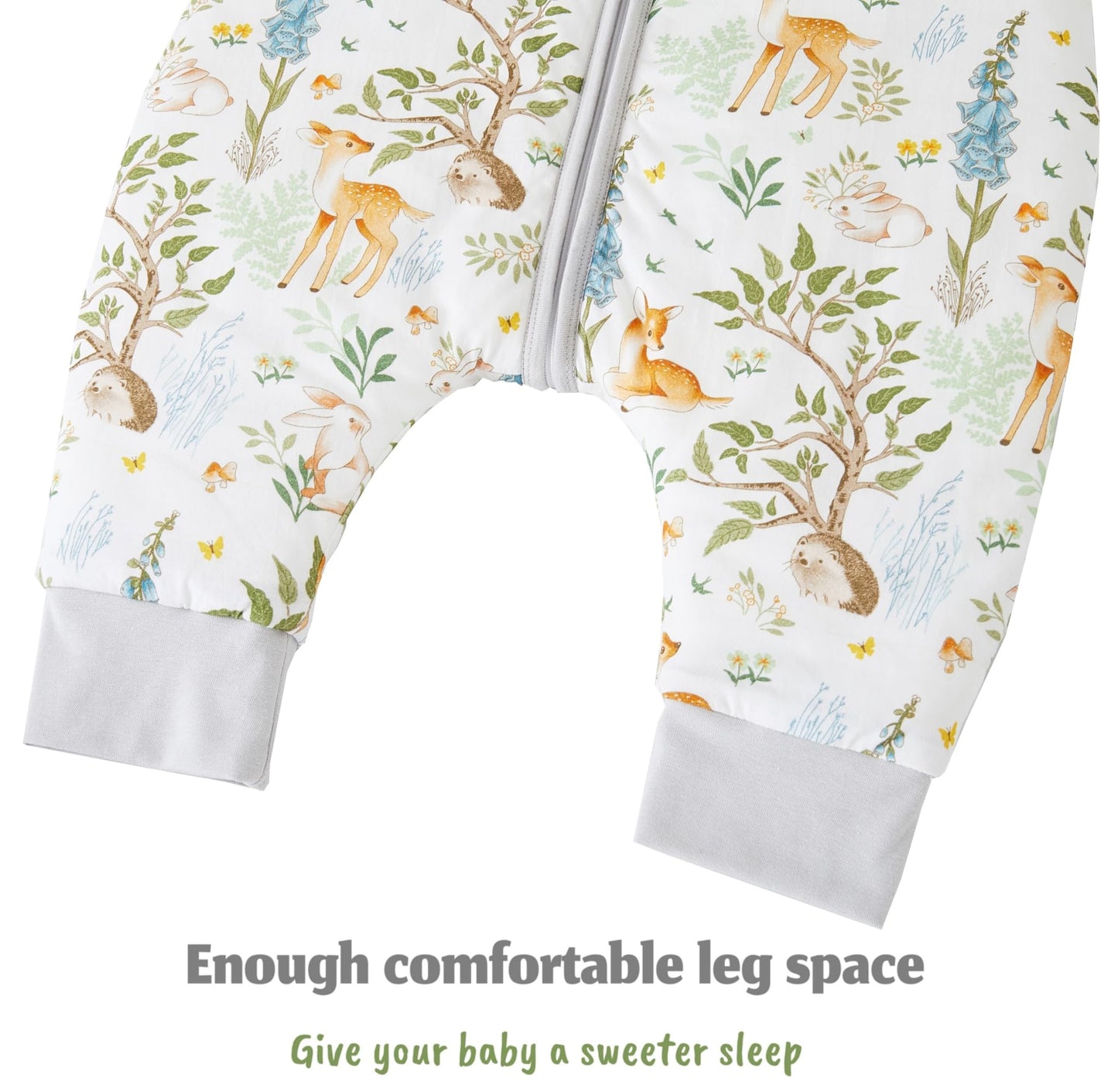Chilsuessy Baby Sleeping Bag with Legs, 2.5 Tog All-Season Sleeping Bag (CPC Certification) for Infants, Children, Dinosaur Park, 80 cm, Baby Height 90–100 cm