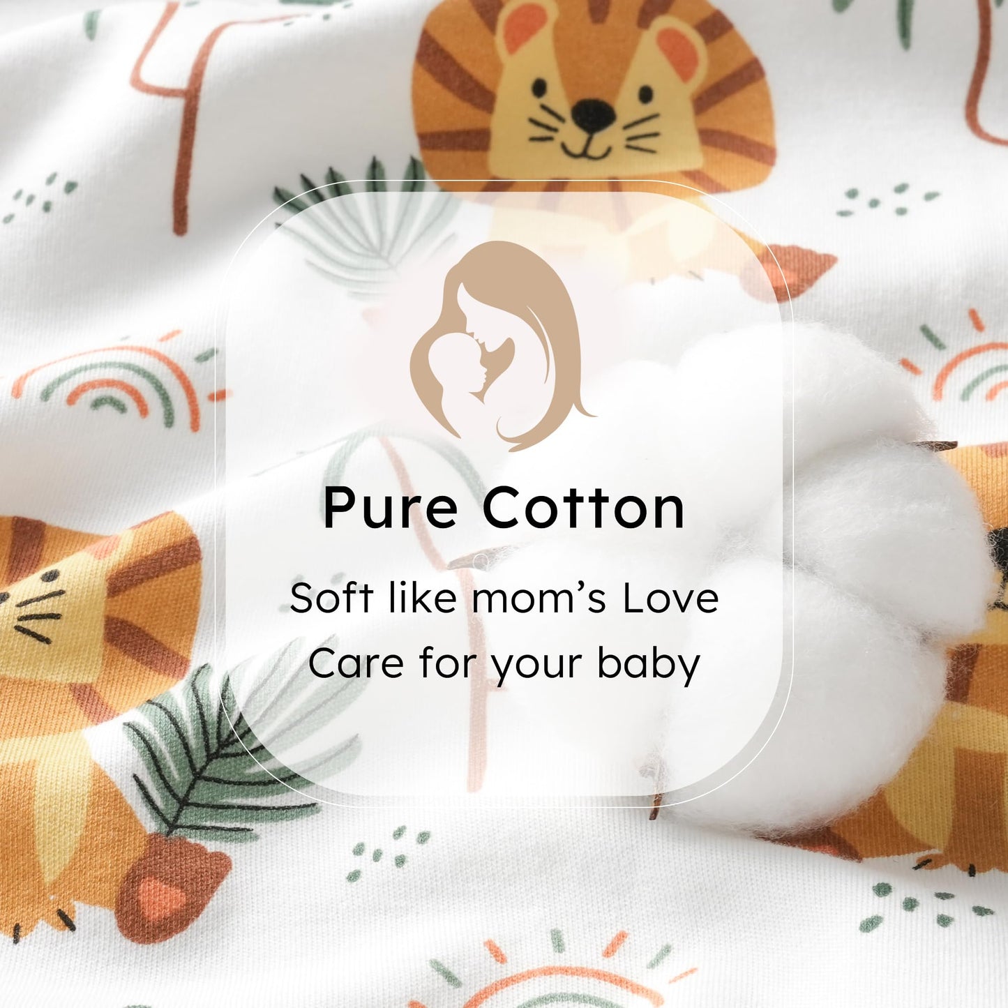 FIEMOL Baby Sleeping Bag 2.5 Tog 0-6 Months, Winter Cotton Newborn Baby Sleeping Bag, Wearable Blanket for Infants and Toddlers, 2-Way Zip Sleeping Bag, 67 cm, Rainbow