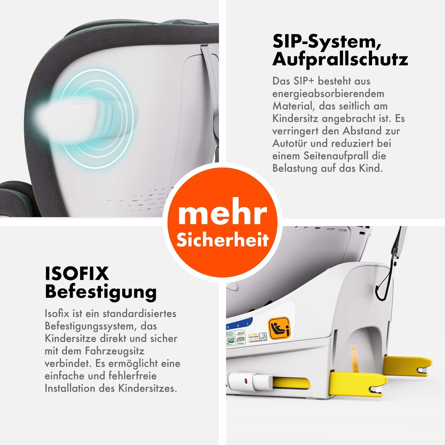 Daliya® Kindersitz ROTAZIONE | I-SIZE 40-150 cm | 8 Pos. | Isofix | (SIP) | Top Tether | 360° | 5 Punkt Gurt | Gruppe 0+ / I/II/III 0-36 KG | Neueste Zulassungs UN ECE Reg. 129 (Beige) - Meloni2