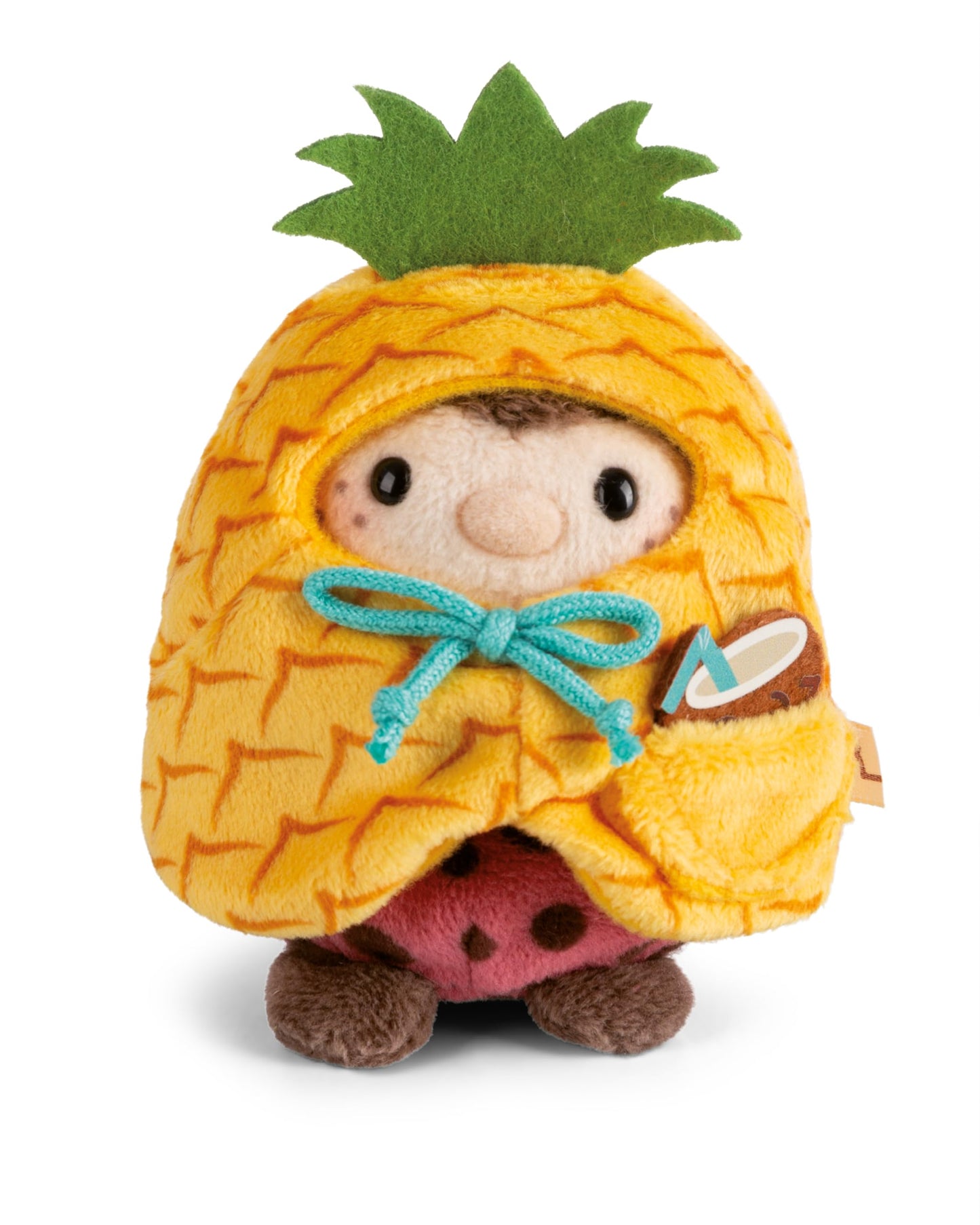 NICI Kuscheltier Küken Tschieps 8cm mit Chilisoße & Hähnchenkeulekostüm in Geschenkbox - gelb - Stofftier aus weichem Plüsch, Plüschtier zum Kuscheln und Spielen, für Kinder & Erwachsene - 61653