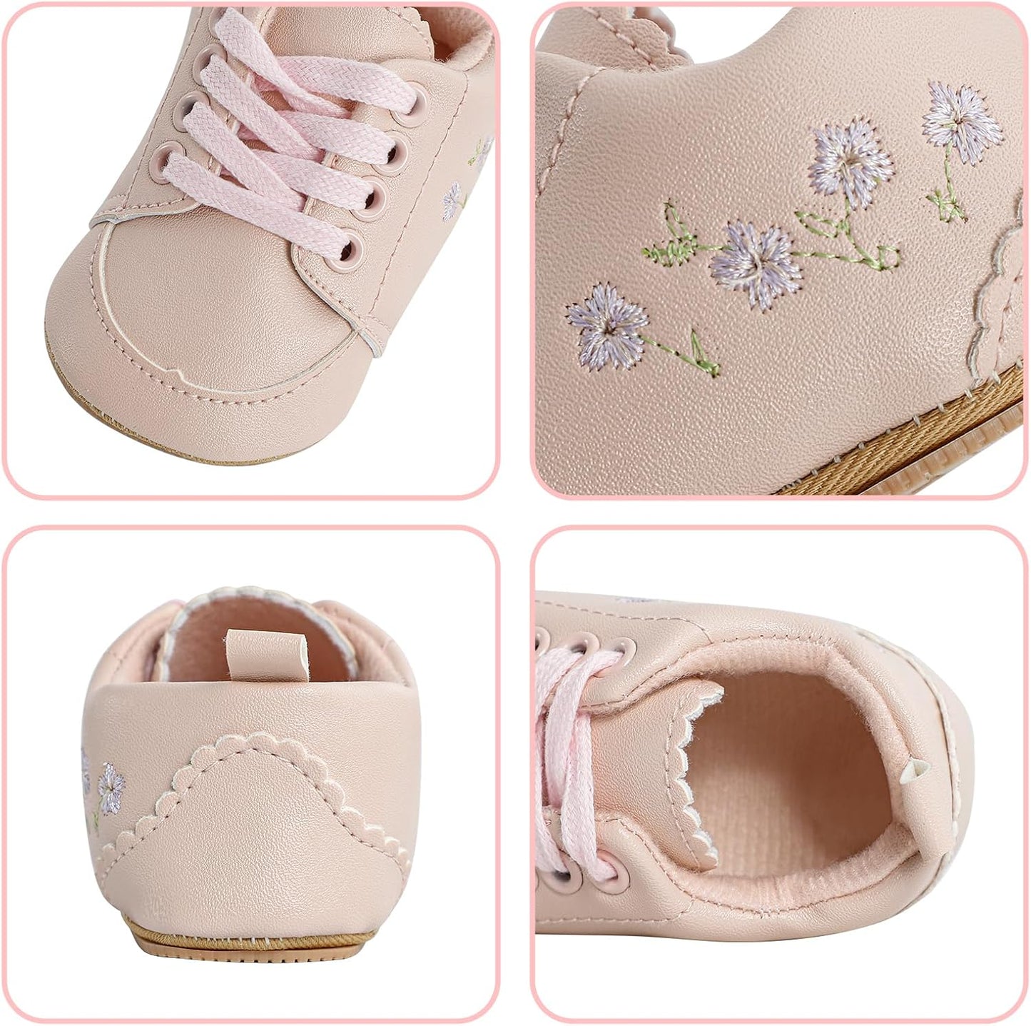 Cheerful Mario Baby Mädchen Schuhe Baby Ballerina Schuhe Lauflernschuhe Taufe Schuhe mit Bowknot PU Leder Babyschuhe