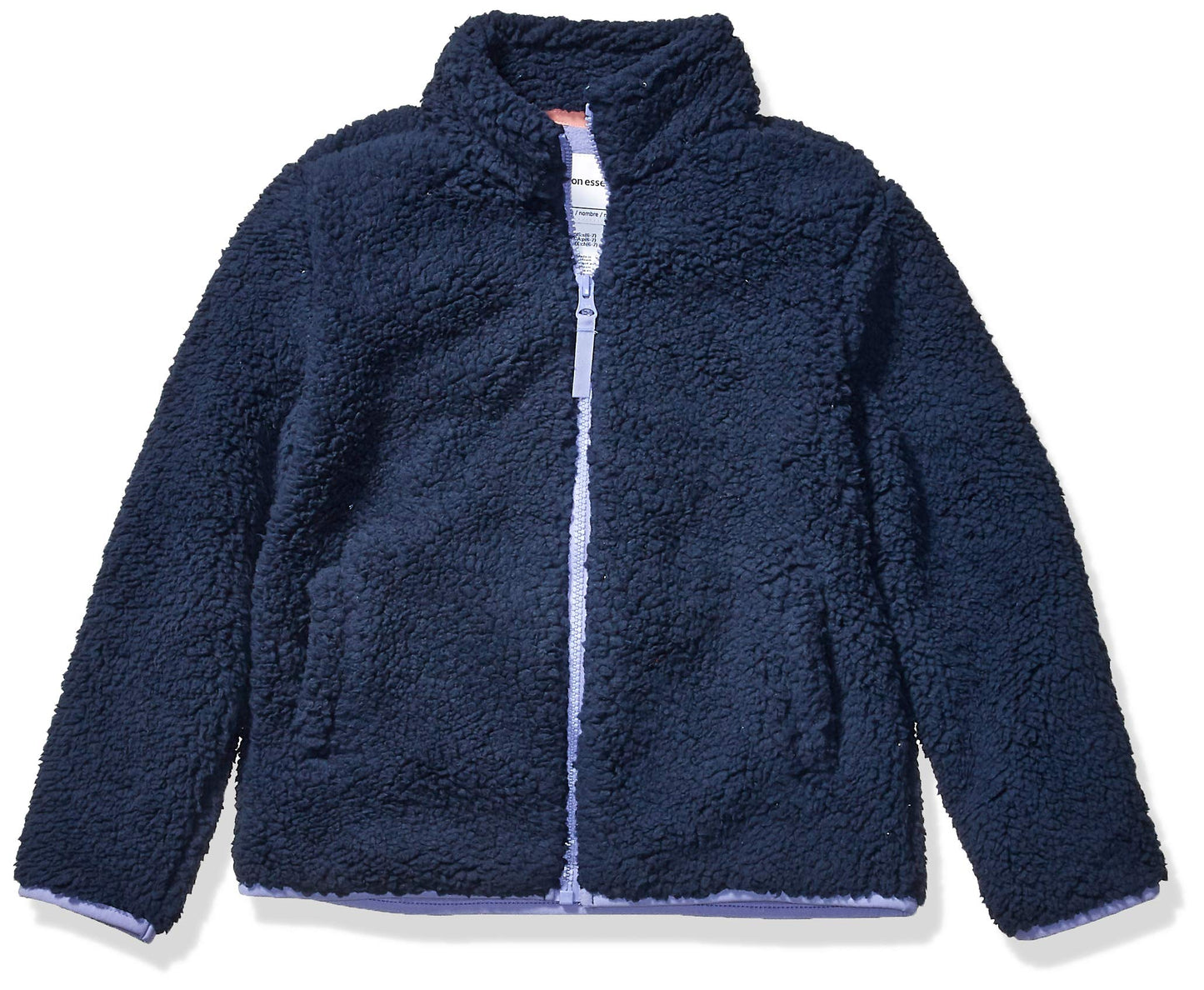 Amazon Essentials Mädchen Sherpa-Fleecejacke mit durchgehendem Reißverschluss