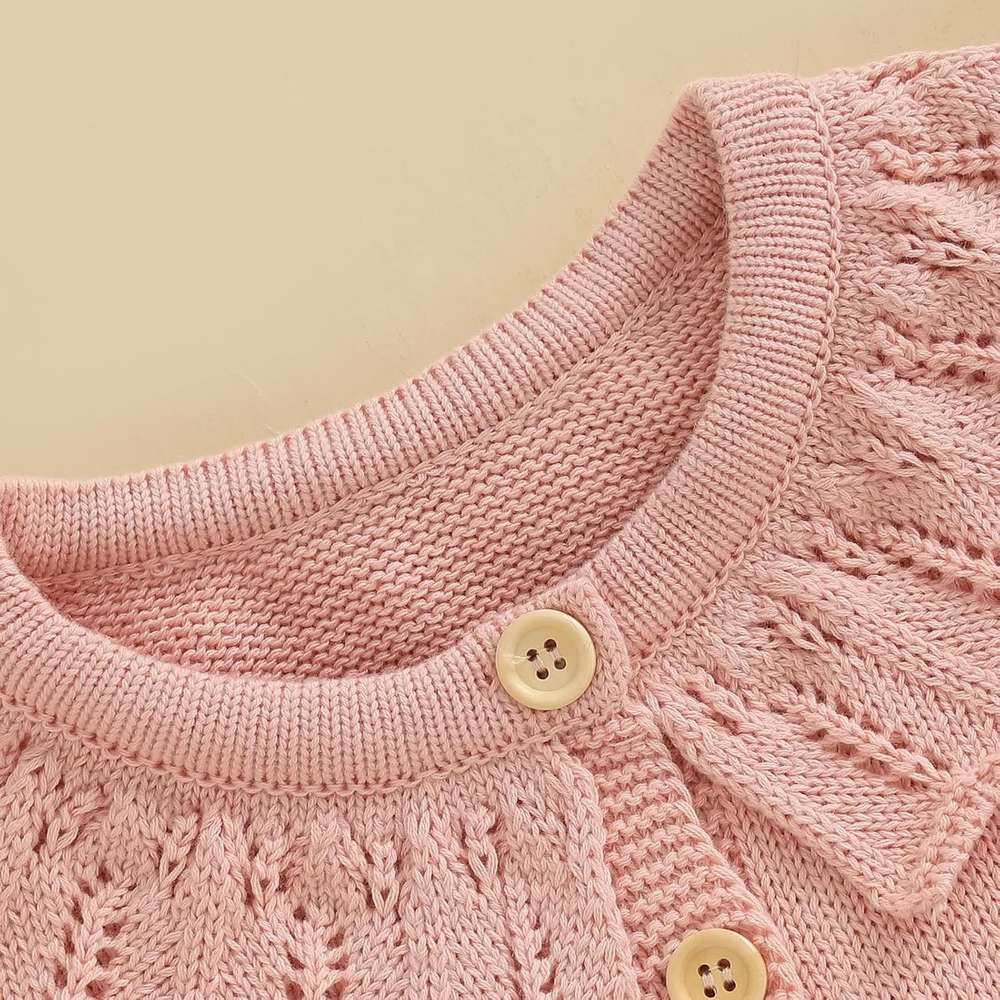 FOMOYUU Strickjacke für Kleinkinder und Neugeborene, Mädchen, langärmelig, Knopfleiste, Sweatshirt, Jacke, Herbst-Outfits