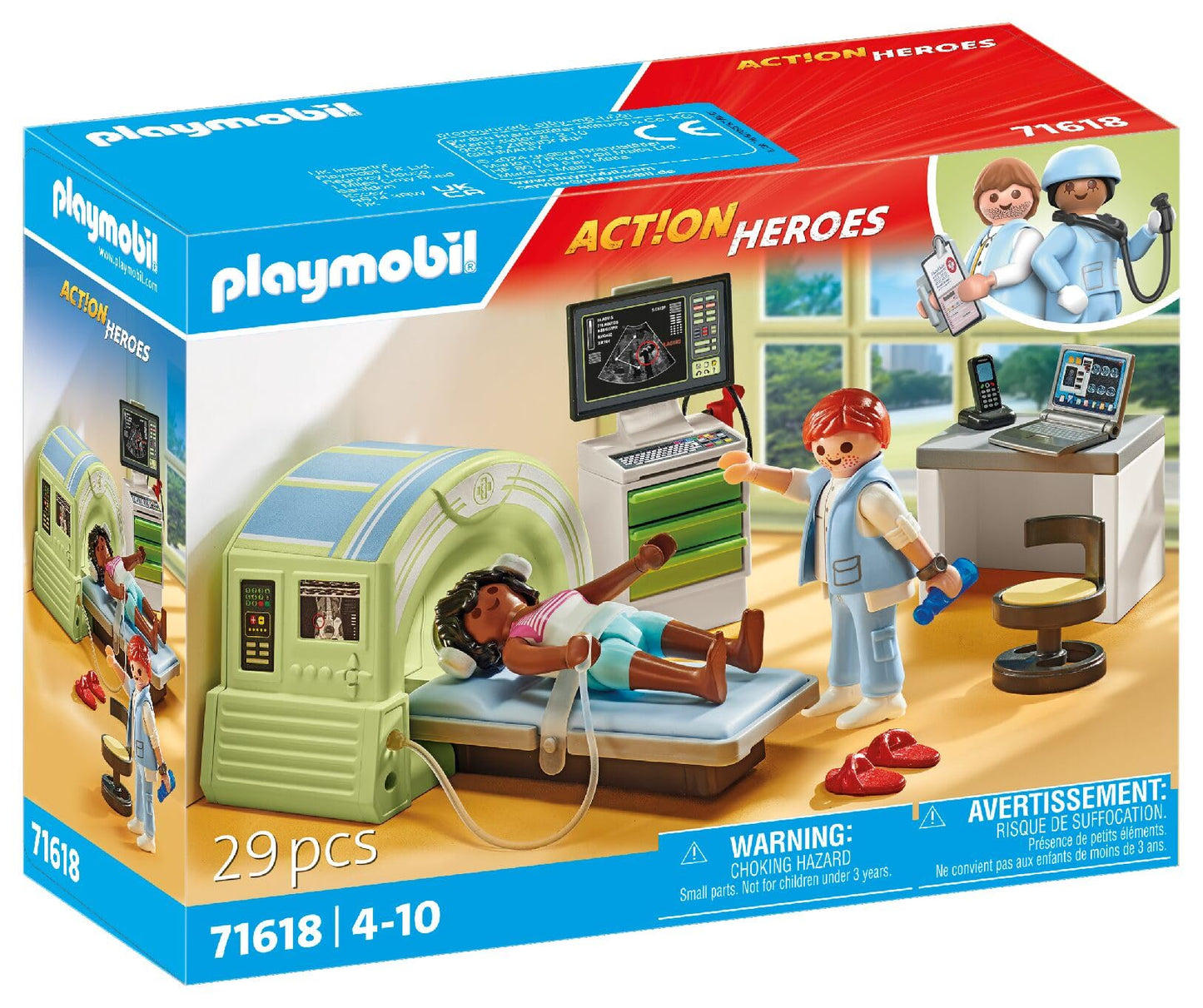 PLAYMOBIL | Action Heroes | Kinderarzt mit Teddybär | nachhaltiges Spielzeug für Kinder ab 4 Jahren | 71619