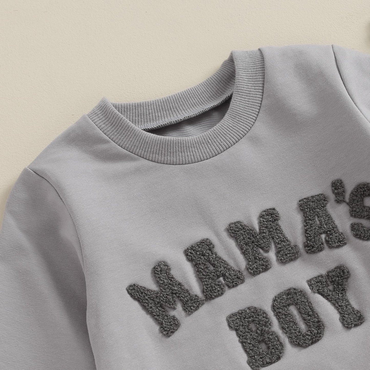 Geagodelia Baby Boys Clothing Outfit Baby Clothing Set Long Sleeve Sweatshirt + Trousers Newborn Soft Baby Set Mama's Boy 2-Piece