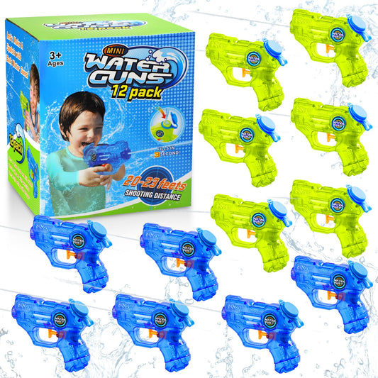 Quanquer Wasserpistole Kinder 6 Stück, Klein Spritzpistolen Reichweite 7 Meter 150ml, Sommer Wassertank Super Water Soaker Asserpistole für Spielzeug im Freien Strandpool Watergun (6er-Satz)
