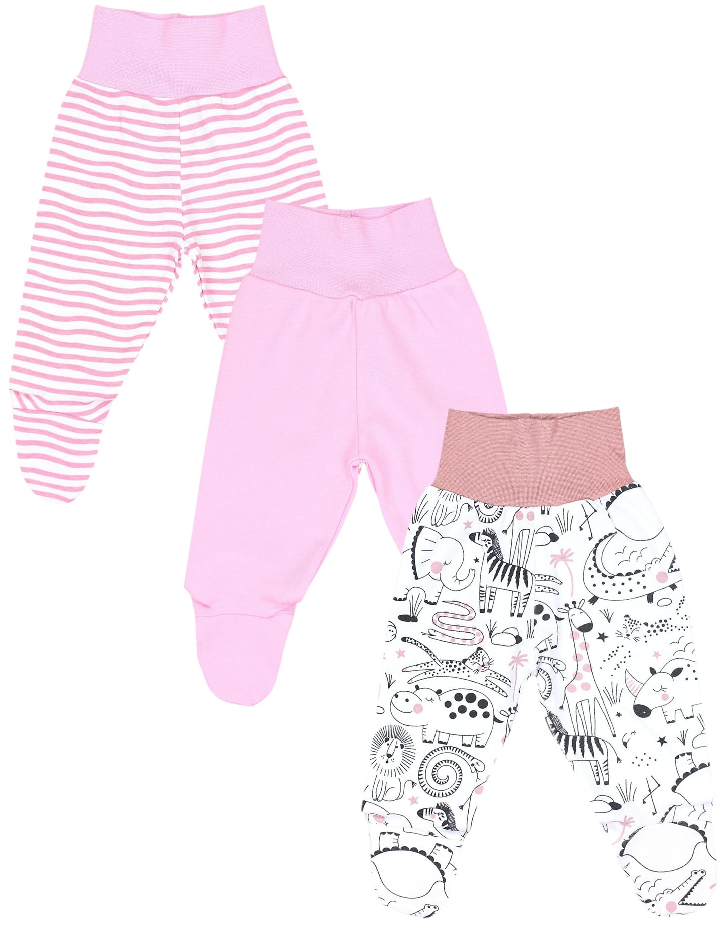 TupTam Baby Girl’s Romper suit with feet, pack of 3