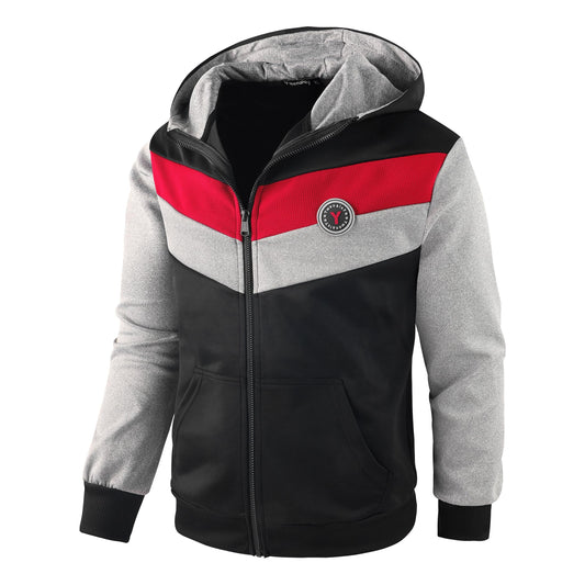 Ywenaisy Sweat Jacket Boys Zip Jacket Boys Sweater Boys with Hood Zip Hoodie Kids Boys Sweatshirts Hoodie for Boys Streetwear Hoodie Boys for Years 8-16 and Height 116-170 cm