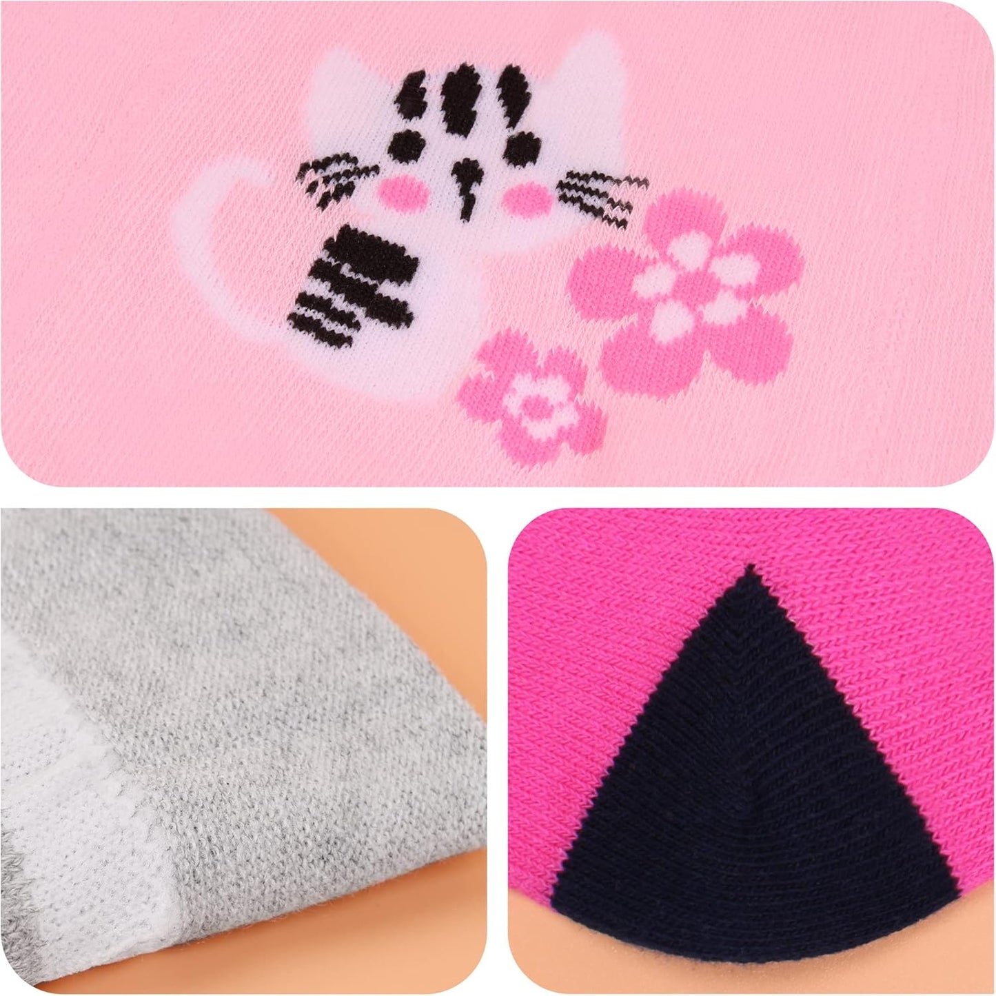 L&K-II Pack of 4 Baby Tights for Baby Girls with Dots Stripes Carzen and Butterfly Motif 2762