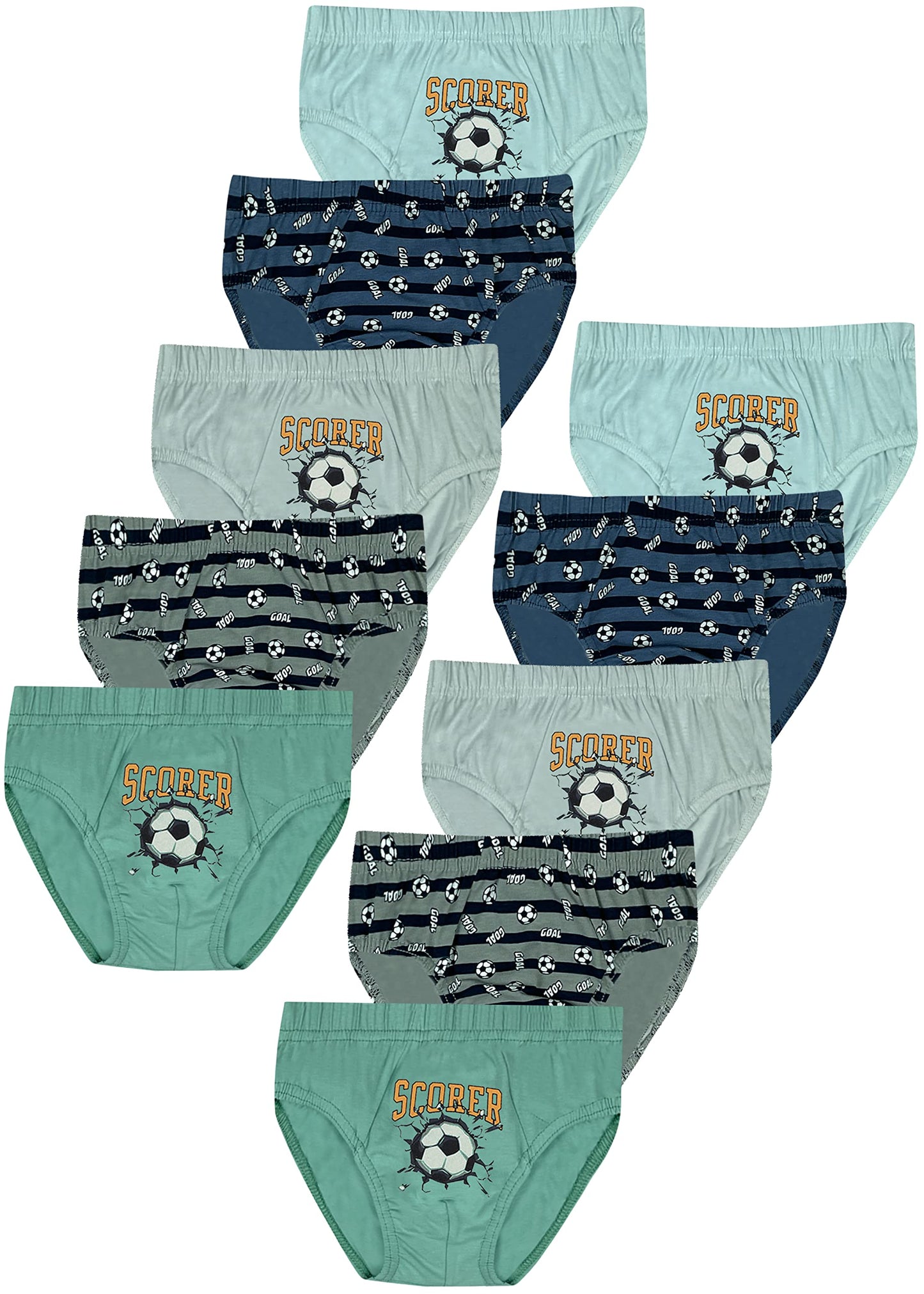LOREZA ® 5/10 Jungen Slips aus Baumwolle Unterhosen Unterwäsche 92-158