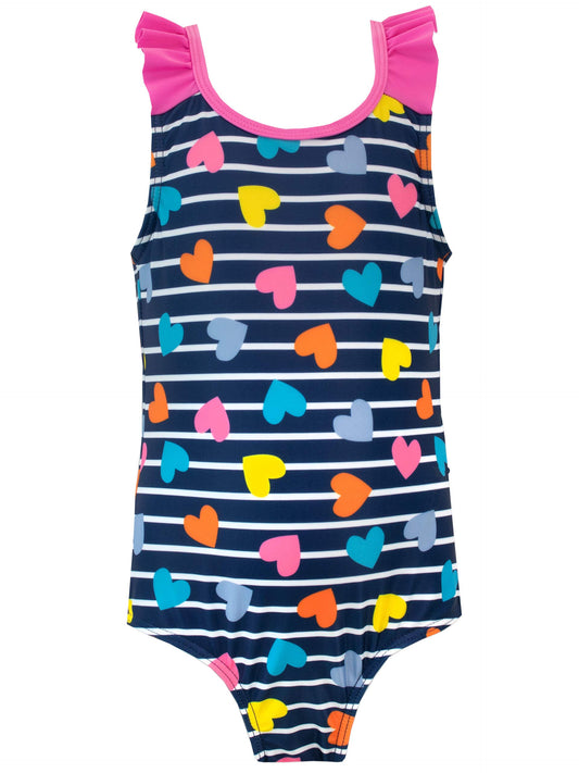 Harry Bear Girls' Swimming Costume Heart