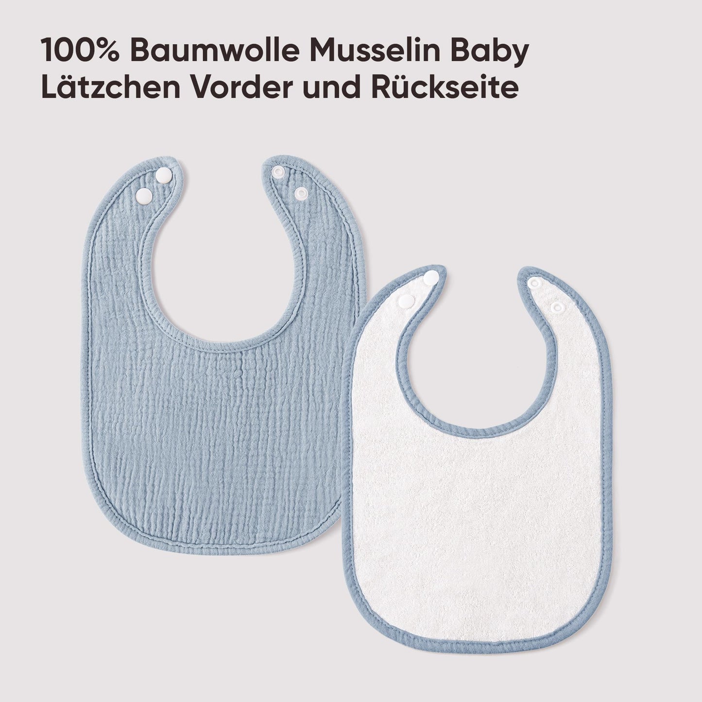 Bearmoss Lätzchen Baby Musselin Sabberlätzchen für Babys, 100% Baumwolle Quadratische Halstuch Baby Verstellbare Babylätzchen Weiche Sabberlätzchen für Junge und Mädchen,8 Stück