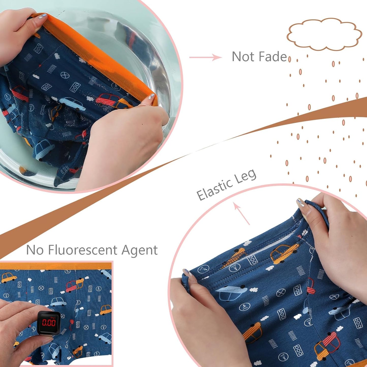 Anntry Kinder Weiche Baumwollene Unterwäschen Kleinkind 8 Pack Kleine Jungen Sortiert Boxer Shorts Slips 2-12 Jahre