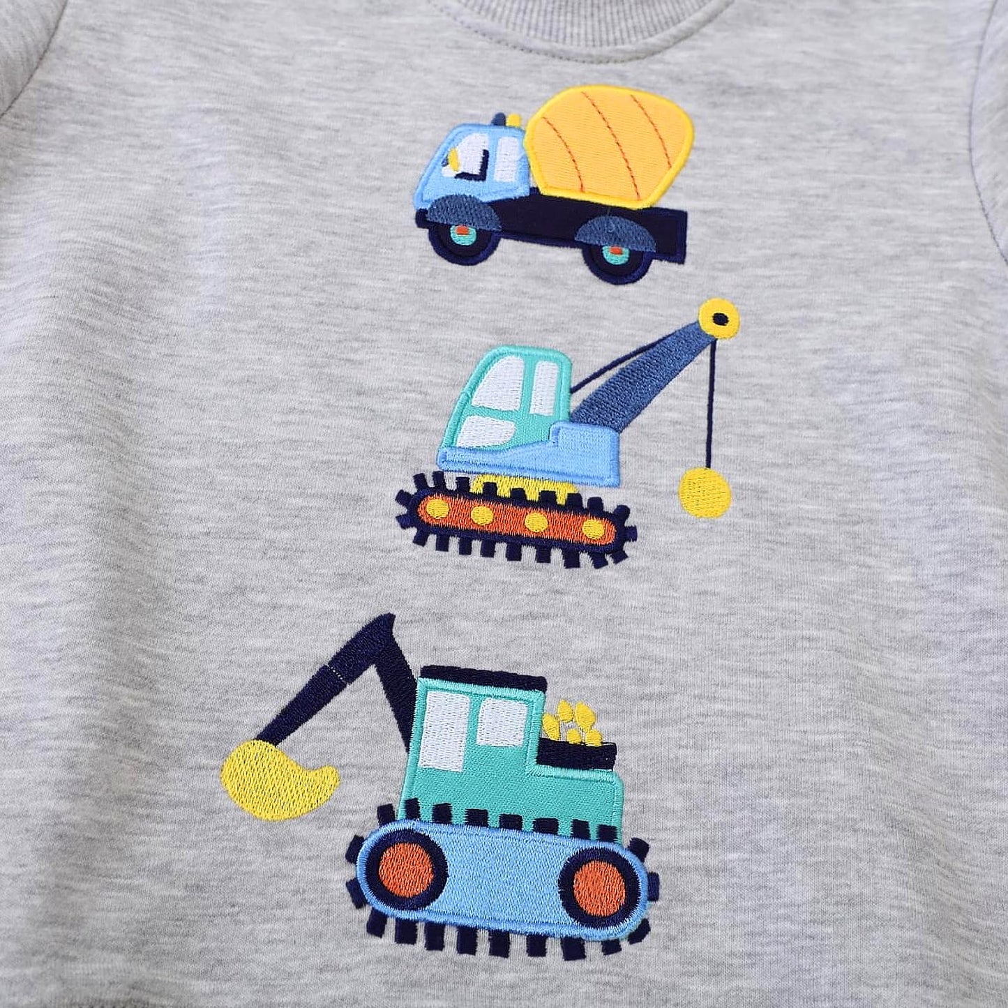 Dinopjs Children's Boys Pullover Sweatshirt Cute Long Sleeve Cotton Dinosaur Cartoon Jurassic Planets Digger Crane Dump Truck Tractor Winter & Spring Christmas Warm Tops 2-7 Years