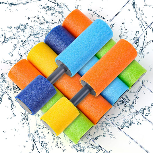 DERAYEE Packung mit 6 Wasserspritzpistolen, Wasserpistolenschaum Bunte Spritzpistole für Kinder und Erwachsene