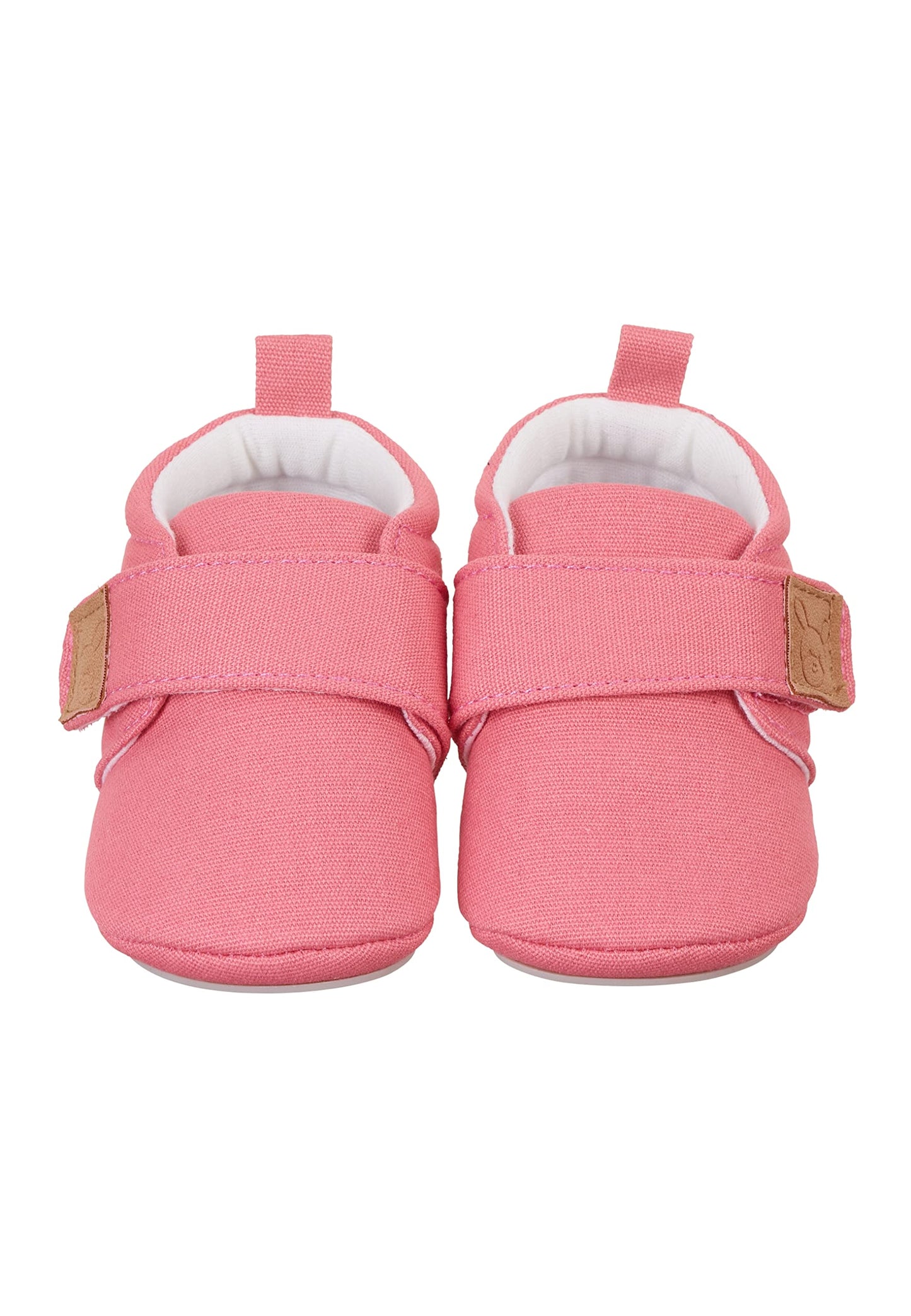 Sterntaler Krabbelschuhe uni - Baby Schuhe aus Canvas mit Klettverschluss - Baby und Kleinkind Hausschuh - aufgenähte Sternen Sohle rutschfest - Unisex Sneaker mit Jersey Futter - steingrün