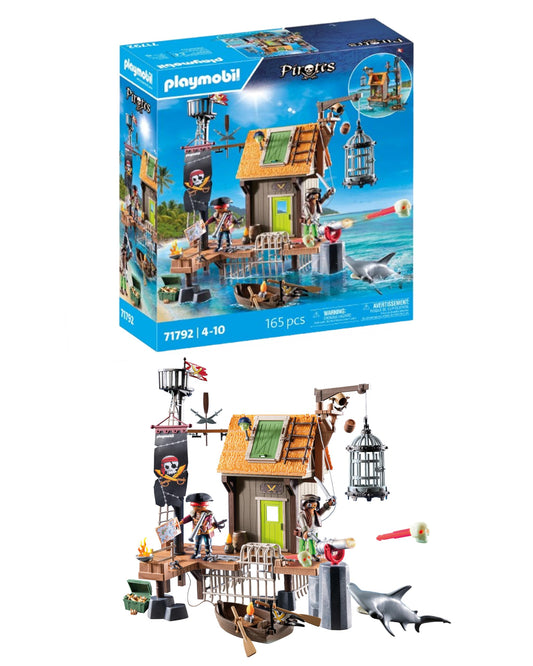 PLAYMOBIL Pirates 71418 Pirate Ship, Exciting Adventures on the High Sea, with Extensive Accessories such as Telescope, Compass and Cannons, Toy for Children from 4 Years