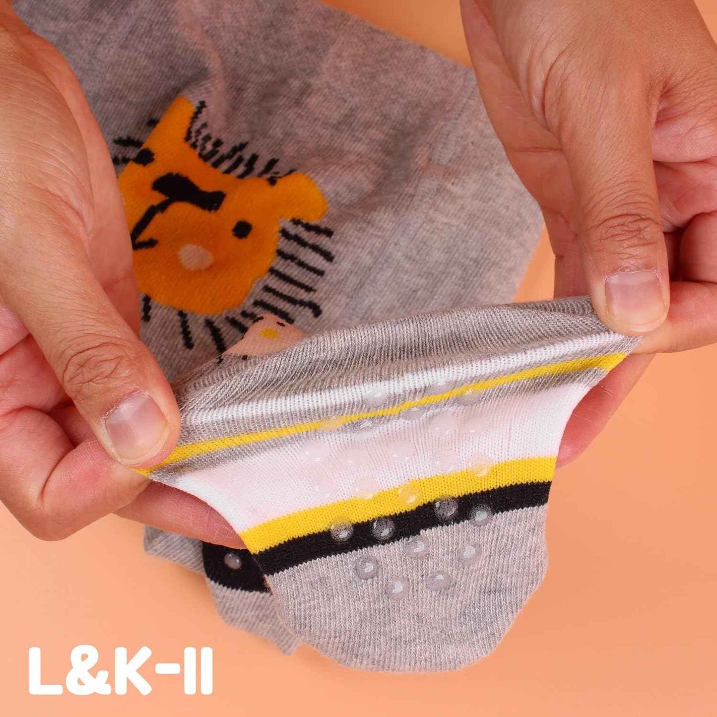 L&K-II Pack of 3 Crawling Tights Baby Girls Boys Tights with ABS Sole Non-Slip Nubs Car Aeroplane Lion Motif 2731