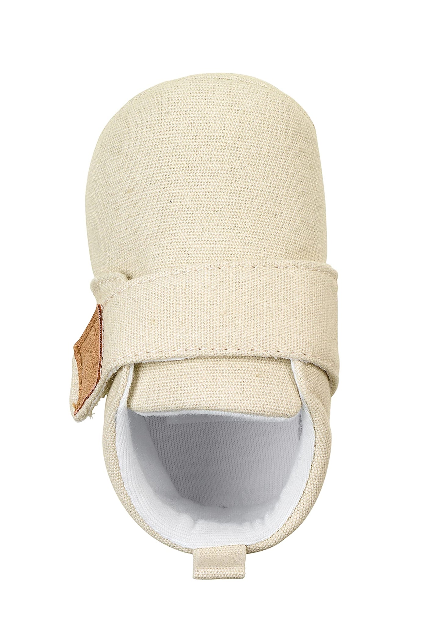 Sterntaler Krabbelschuhe uni - Baby Schuhe aus Canvas mit Klettverschluss - Baby und Kleinkind Hausschuh - aufgenähte Sternen Sohle rutschfest - Unisex Sneaker mit Jersey Futter - steingrün