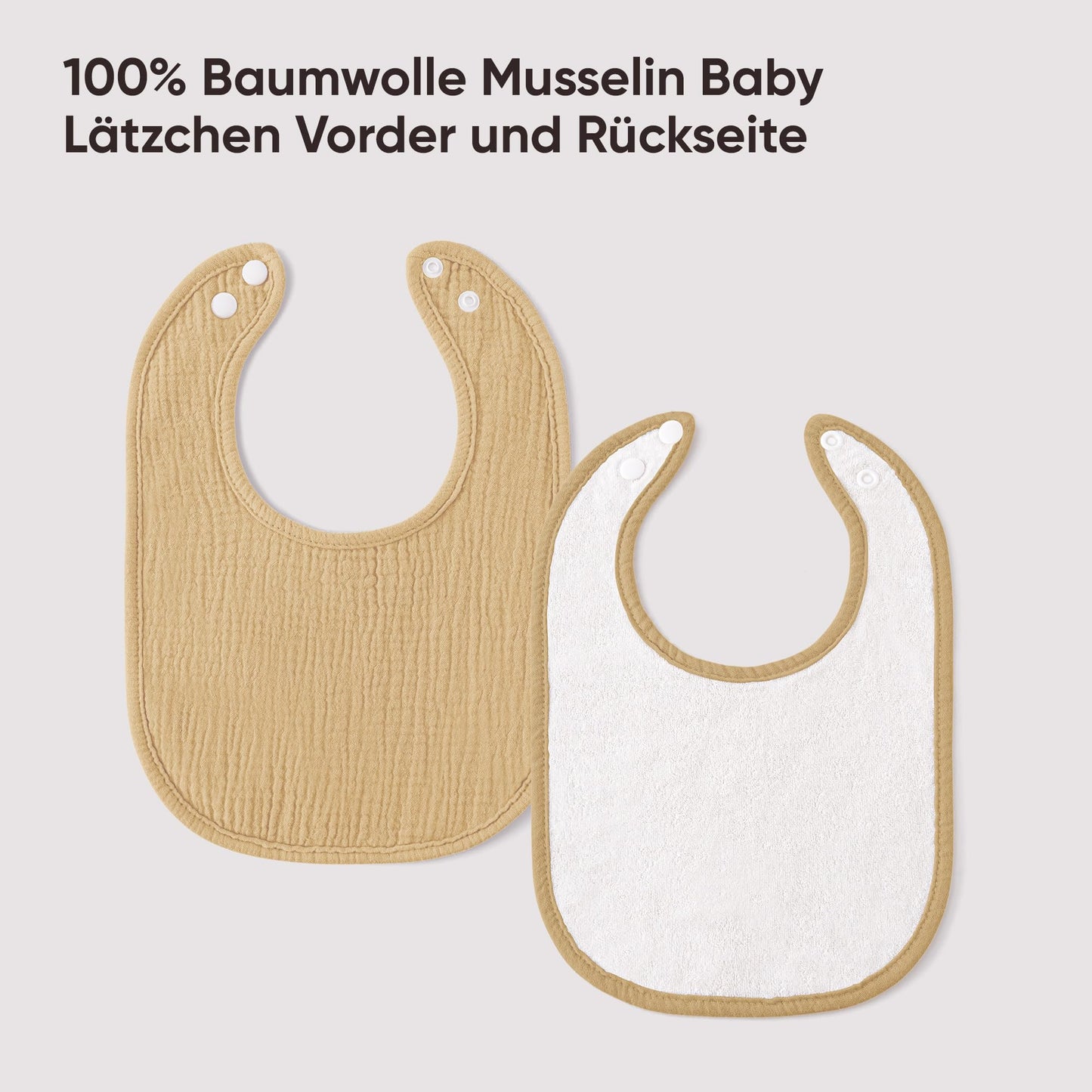 Bearmoss Lätzchen Baby Musselin Sabberlätzchen für Babys, 100% Baumwolle Quadratische Halstuch Baby Verstellbare Babylätzchen Weiche Sabberlätzchen für Junge und Mädchen,8 Stück