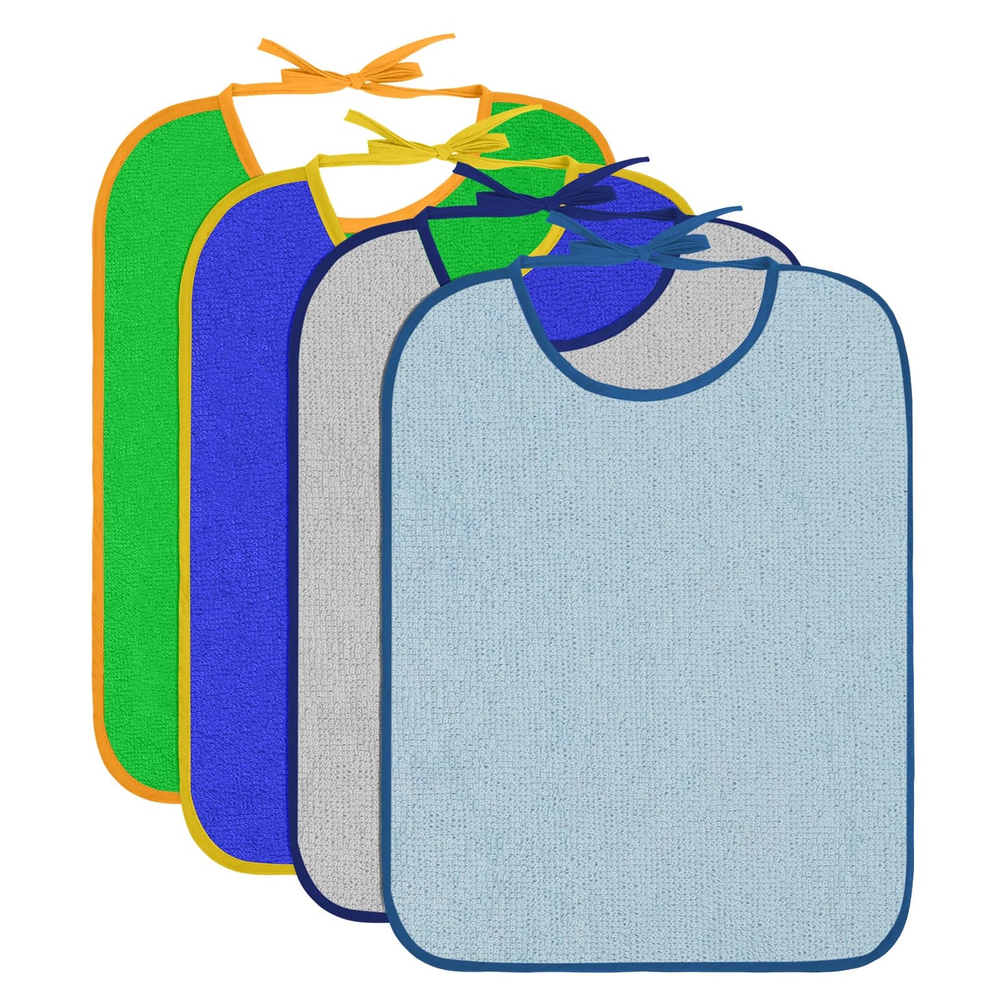 HOTUT Baby Bibs, 7 Pack Baby Bibs Made of Cotton, Terry Cloth Bibs, Waterproof Toddler Feeding Bibs, Drool Bibs for Baby Boys and Girls Toddlers - Stain-Resistant Style