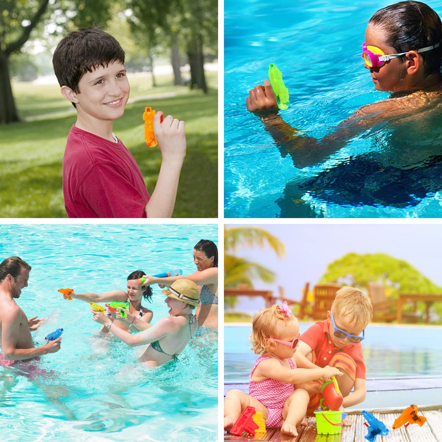 DERAYEE 12 Stück wasserpistole klein,Wasserspritzpistolen,Spritzpistole,Mini Wasserpistolen,Sommer Spielzeug Garten Pool Party Mitgebsel für Kinder