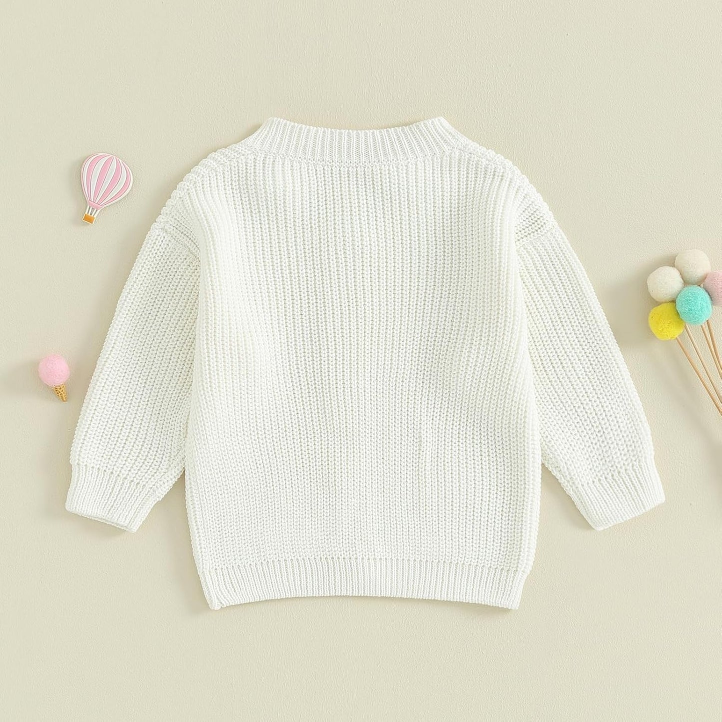 FOMOYUU Strickjacke für Kleinkinder und Neugeborene, Mädchen, langärmelig, Knopfleiste, Sweatshirt, Jacke, Herbst-Outfits
