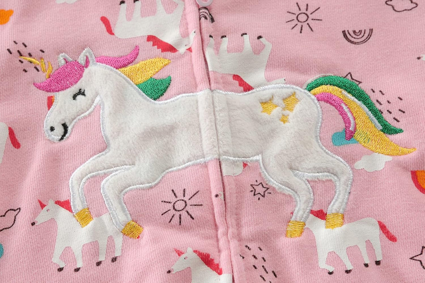 EULLA Children's Girls' Zip Up Hoodie Sweat Jacket Hooded Jacket Hooded Jacket Hoodie Long Sleeve Cotton Unicorn Pullover Hoodie Sweatshirt with Zip 92 98 104 110 116 122