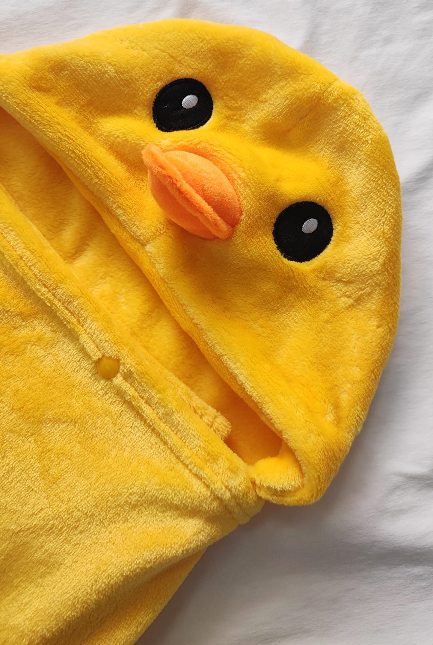 Doladola Baby Decke Babys Tier Design,Flanell Kinder Decke Kapuzenhandtuch für Mädchen und Jungen,Baby Kapuze Badeponcho Kinder Warm(gelbe Ente)