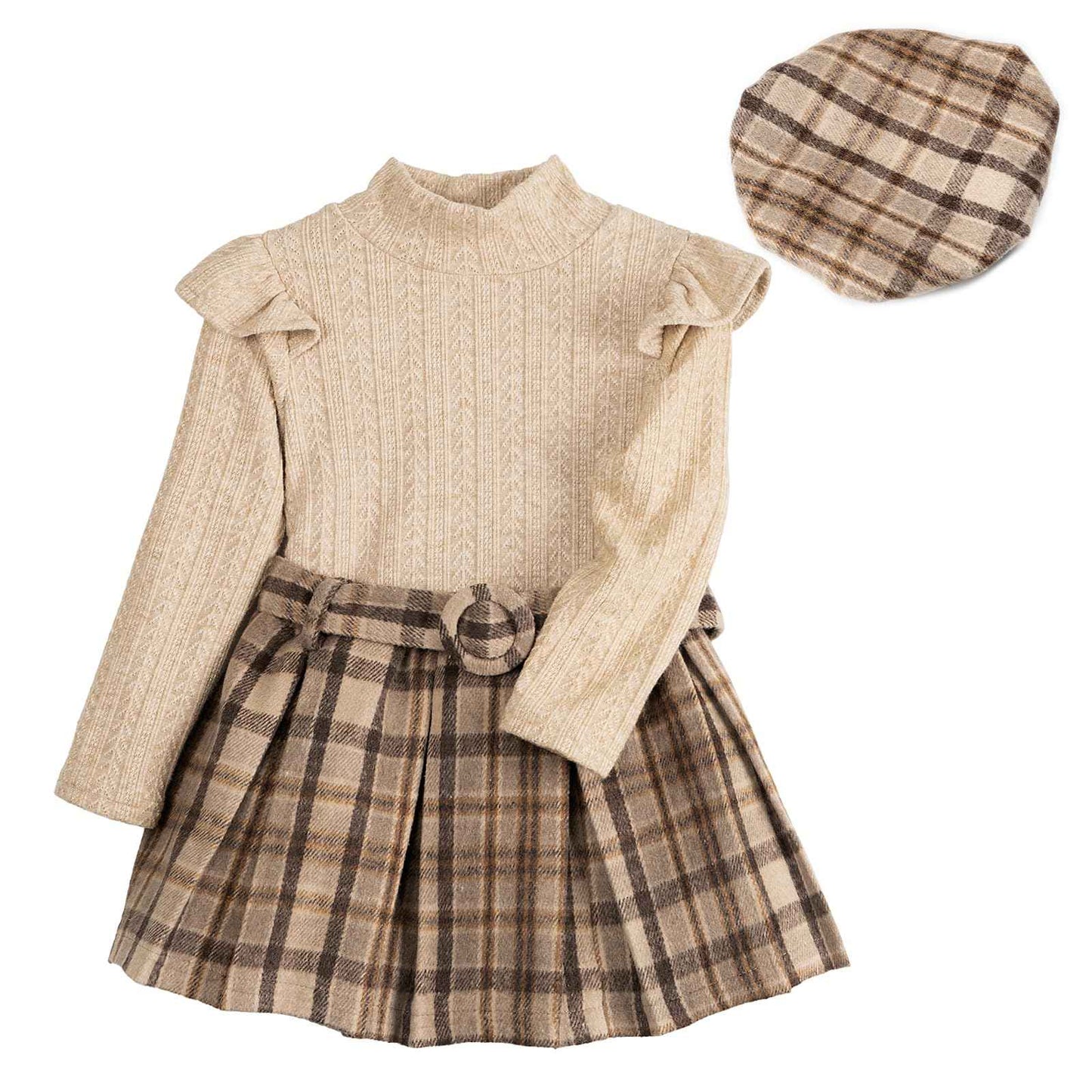 Miipat Toddler Girls Clothing Set Girls Outfits Set Long Sleeve Pullover Tops with Mini Skirt Sets Spring Autumn Baby Clothing Sets Girls Dresses