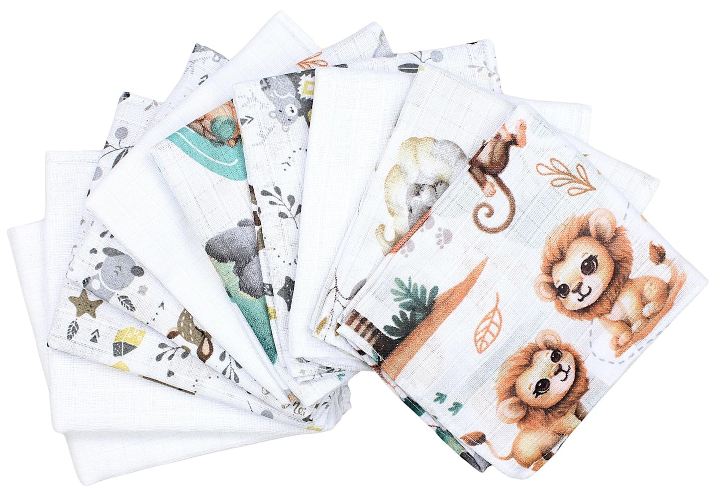 TupTam Baby Mullwindeln Spucktücher 70x80 5er / 10er Pack, Farbe: Mädchen 5, Anzahl der Teile:: 5er Pack