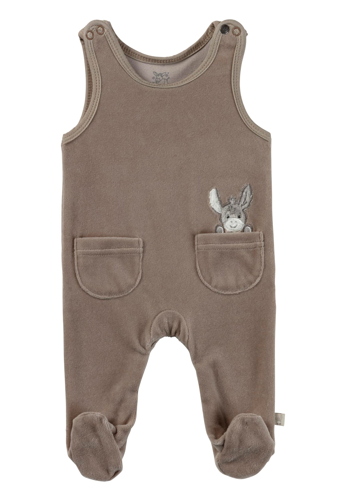 Sterntaler Romper Set Emmi - Baby Rompers made of Velour with Donkey Emmi Appliqué - with Long Sleeve Shirt - Snap Fasteners in the Crotch - Comfortable Unisex Two-Piece from Birth