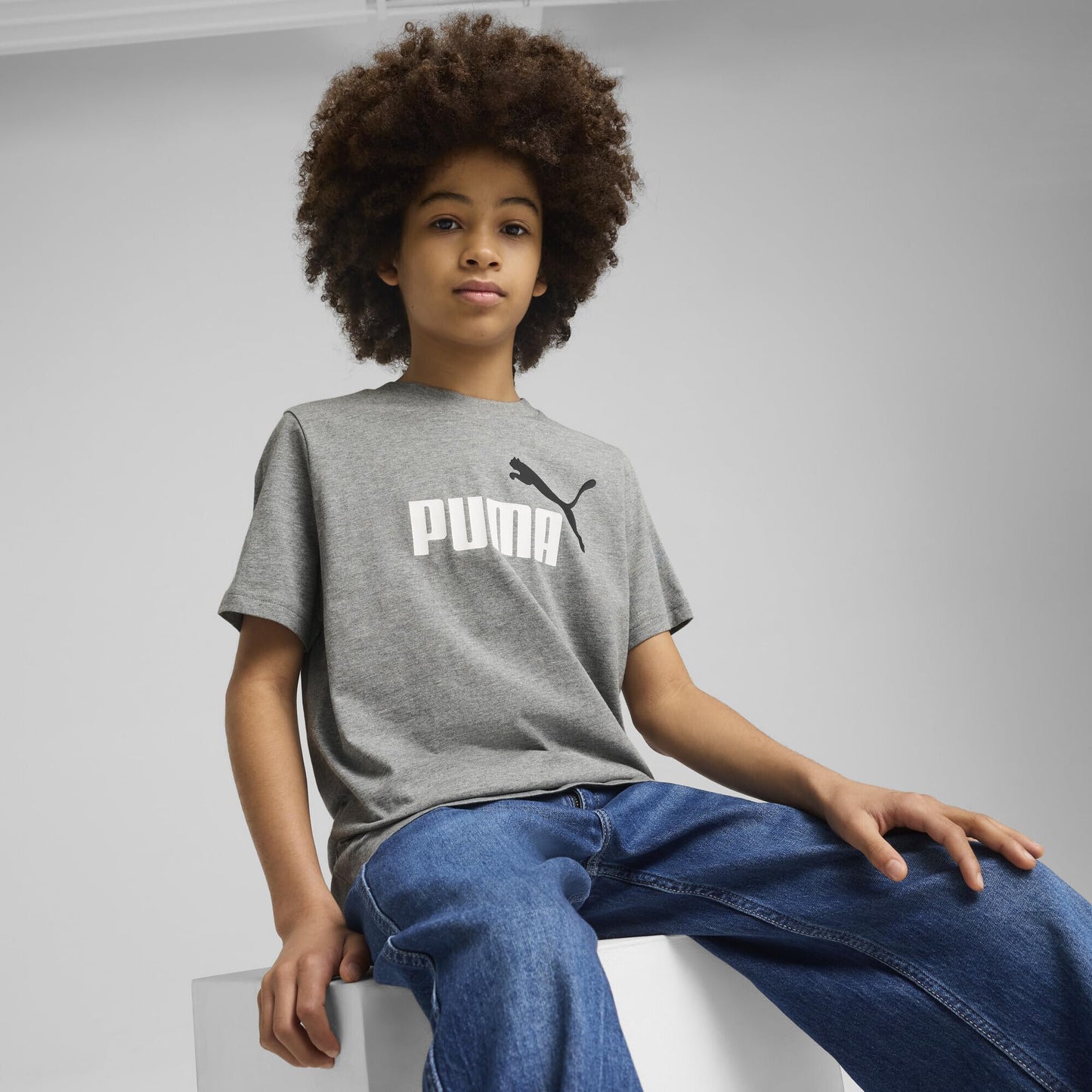 PUMA Jungen ESS 2 Color No.1 Logo Tee B T-Shirts (1er Pack)