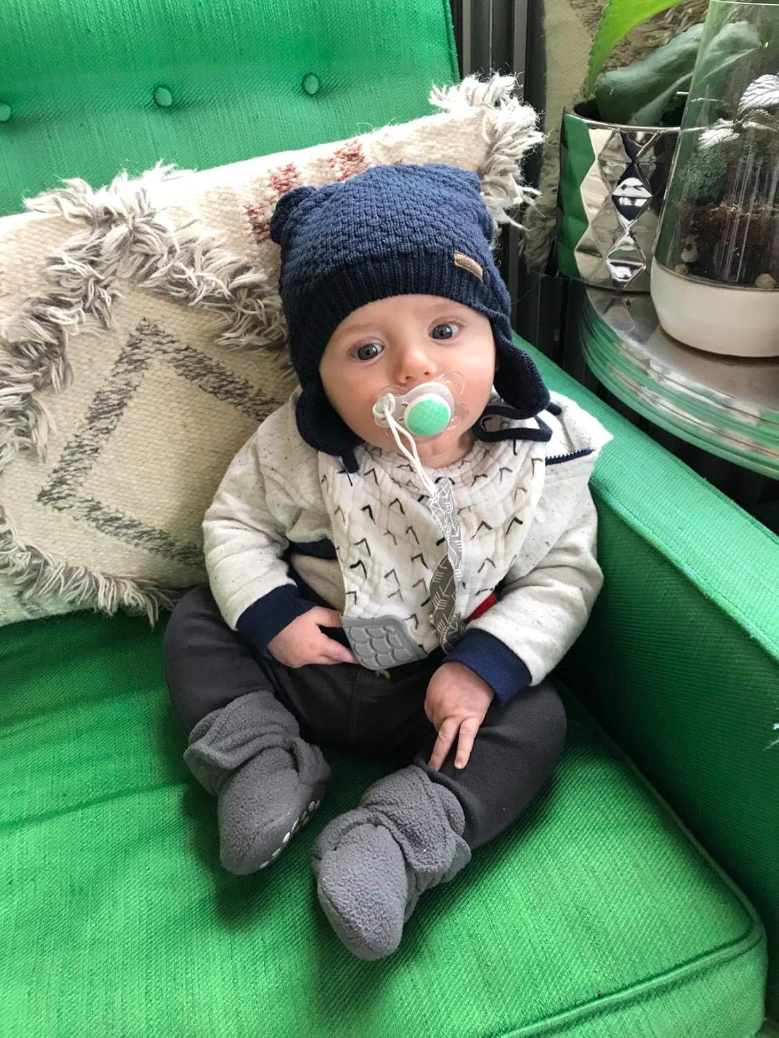 DRESHOW Unisex Baby Mütze Süßer Bär Kleinkind Earflap Beanie Warm für Herbst Wintermütze