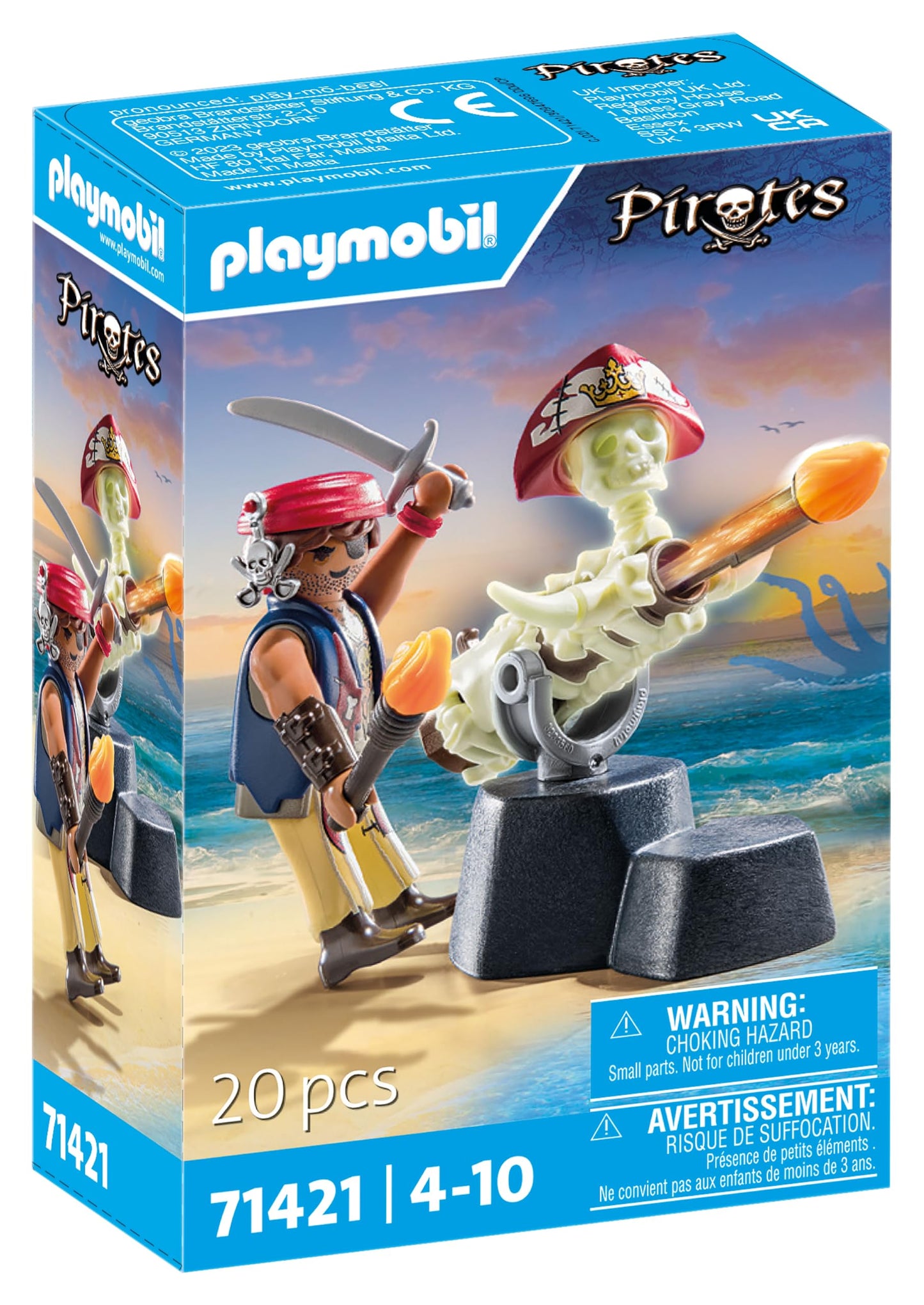 PLAYMOBIL | Pirates | Gefahr durch Riesenhai | Piratenspielzeug | Spielzeugfiguren | Spielzeug für Kinder ab 4 Jahren | 71793