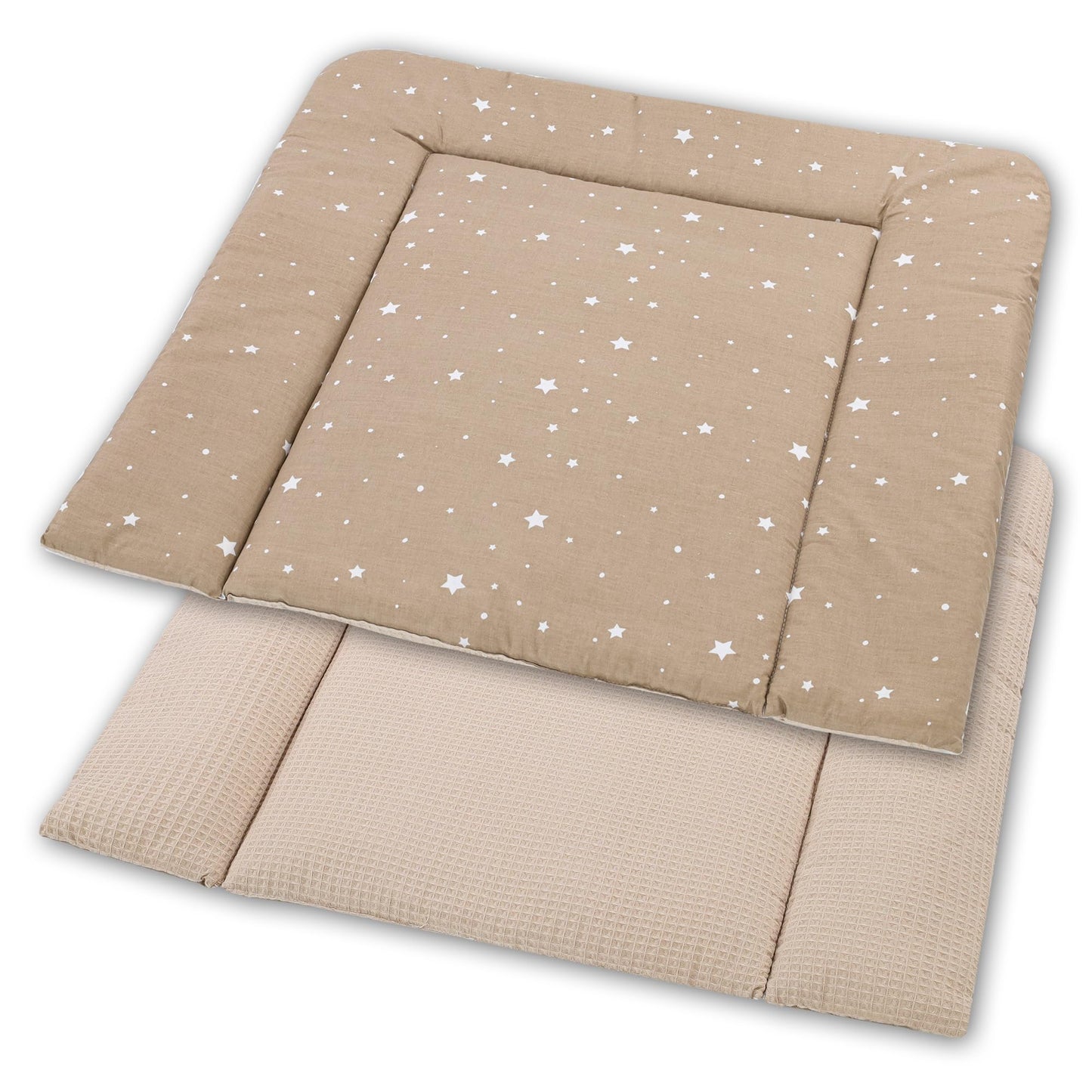 Wickelauflage Wickelunterlage aus Baumwolle 75x72 cm - Weich und waschbar Wickelunterlage fĂźr Babys Wickelmatte aus Stoff fĂźr Wickeltisch Wickelkommode oder Waschmaschine 75 x 72 Wilde Rose